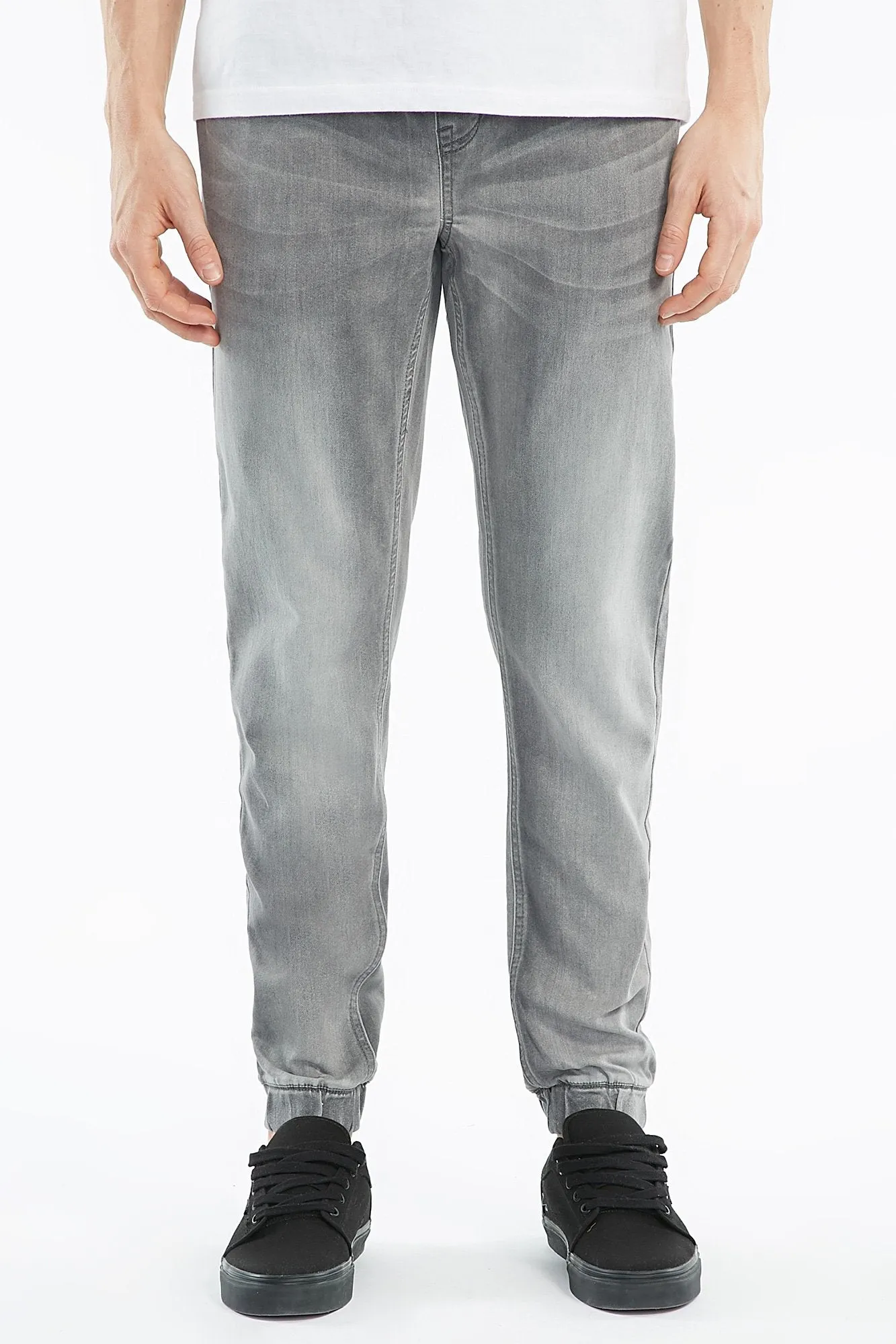 DNM Works Heather Grey Denim Jagger Jogger