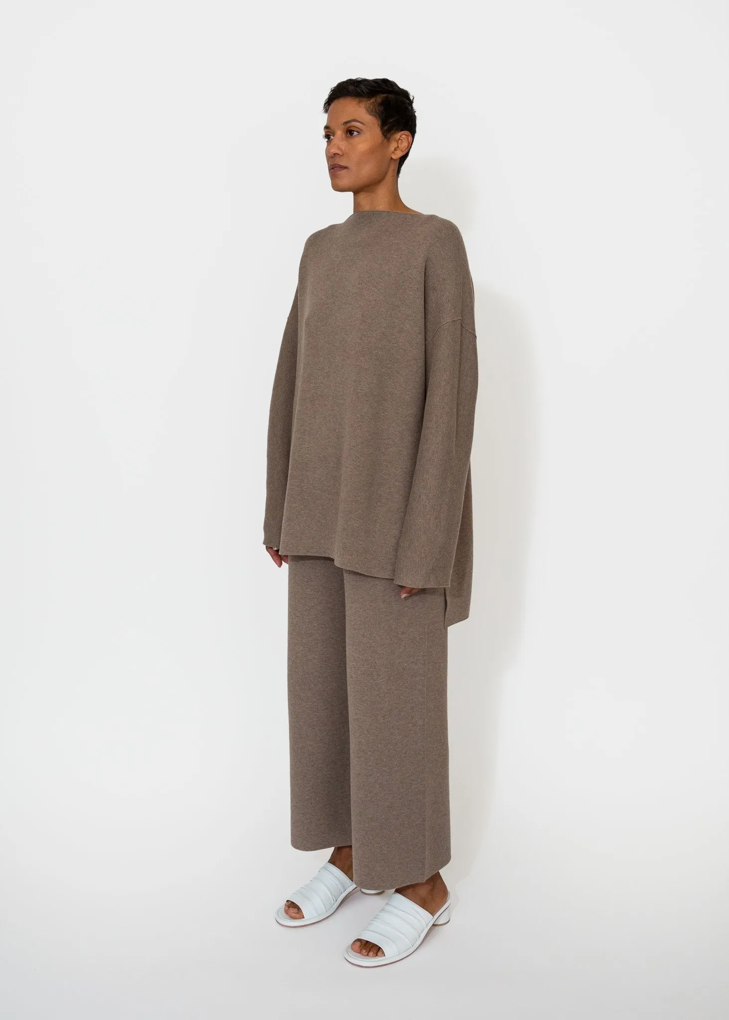 Double Knit Boatneck in Wood