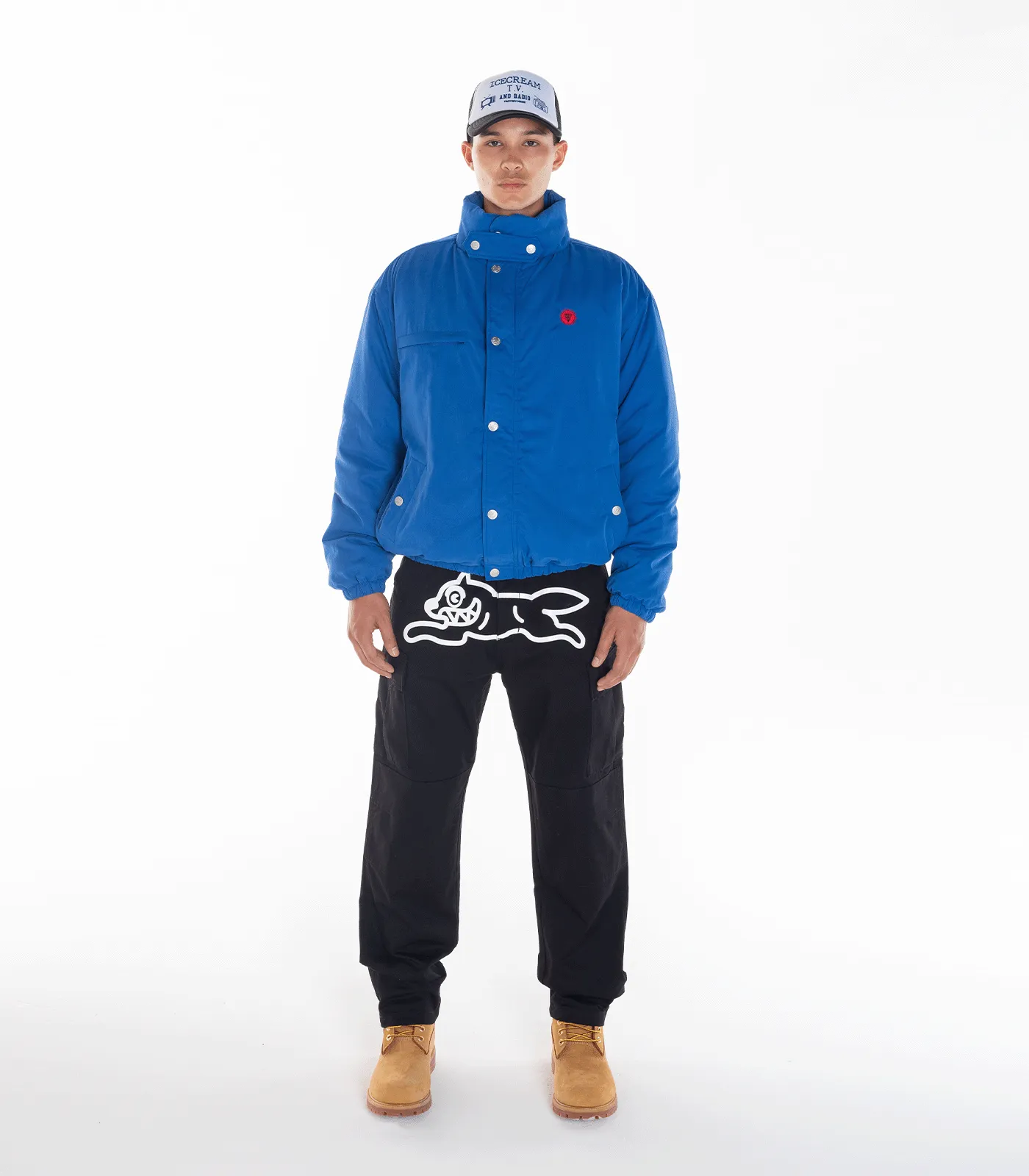 DROPPED CONE PUFFER JACKET - BLUE