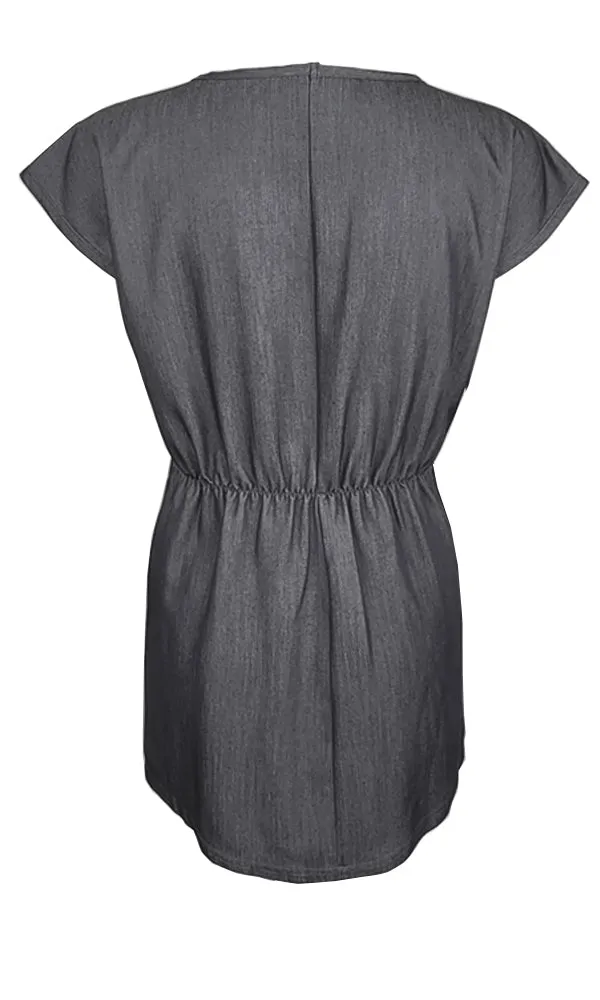 DYLAN Dark Indigo Keyhole Tunic