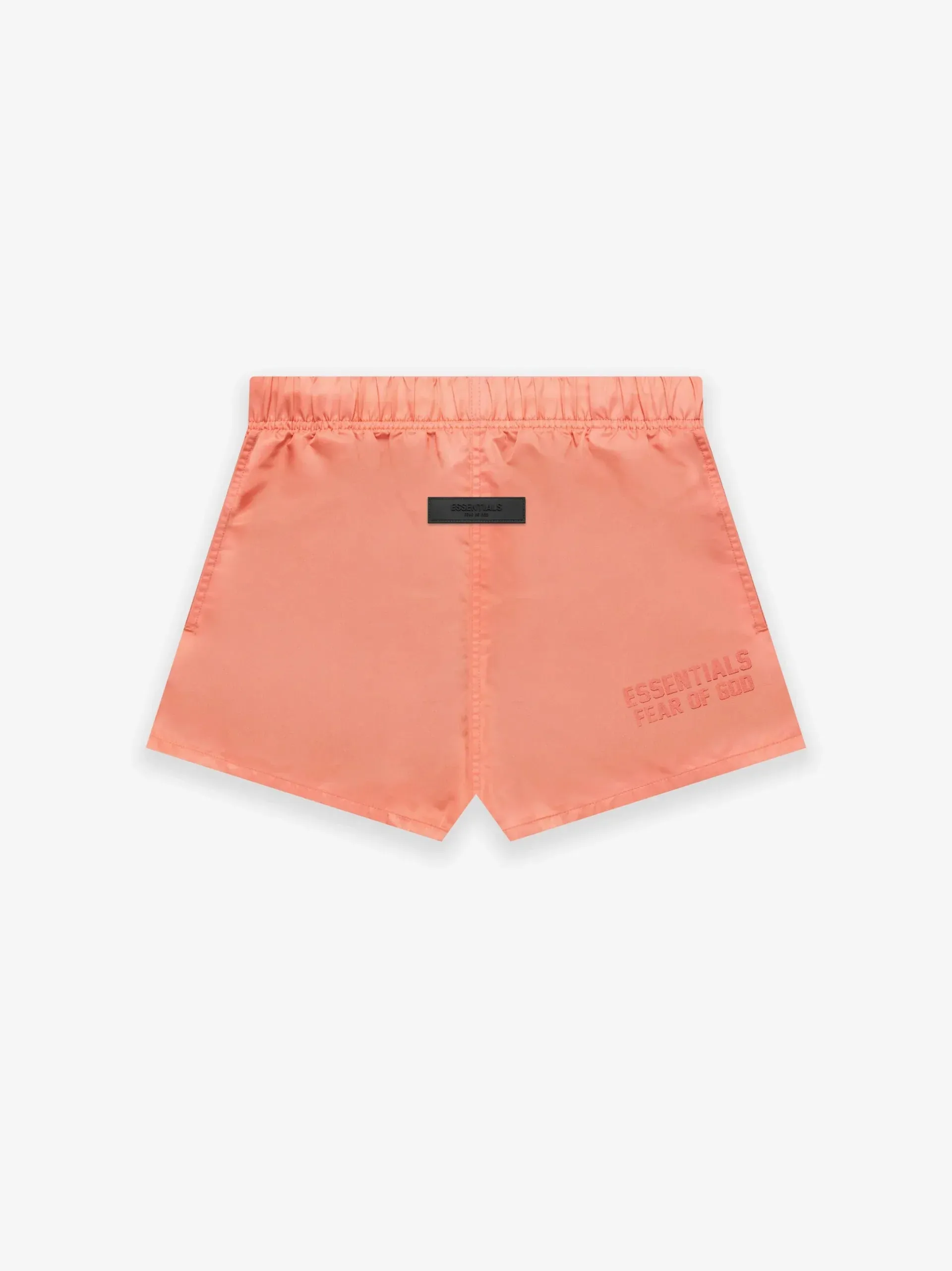 ESSENTIALS NYLON RUNNING SHORTS CORAL