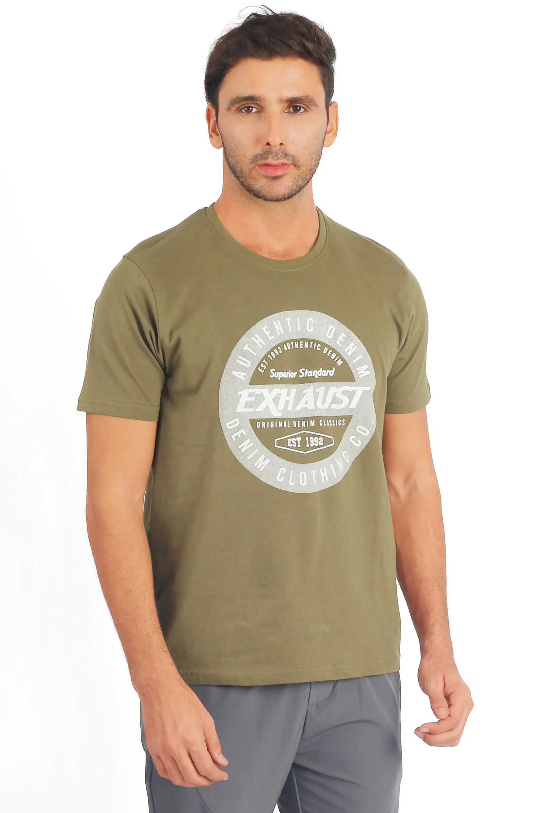 EXHAUST ROUND NECK T SHIRT [FREE CUT] 1670