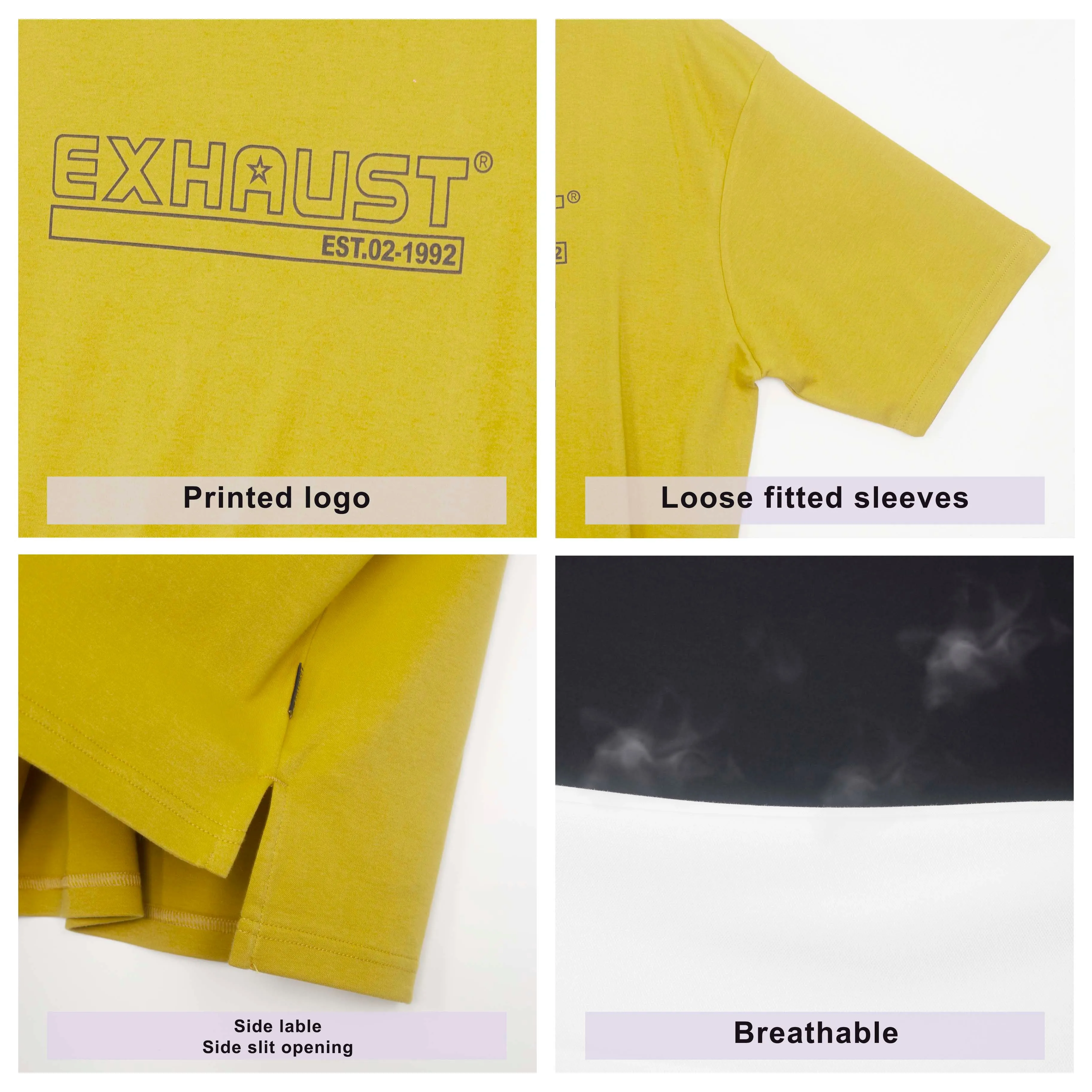 EXHAUST ROUND NECK T SHIRT [OVERSIZE] 1310