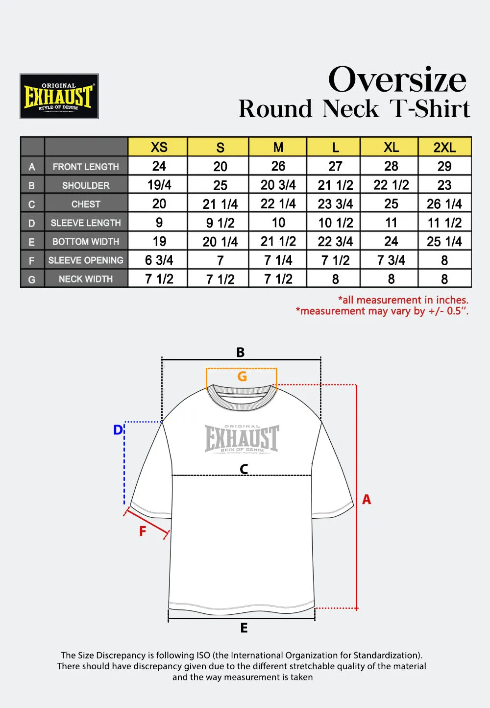 EXHAUST ROUND NECK T SHIRT [OVERSIZE] 1310