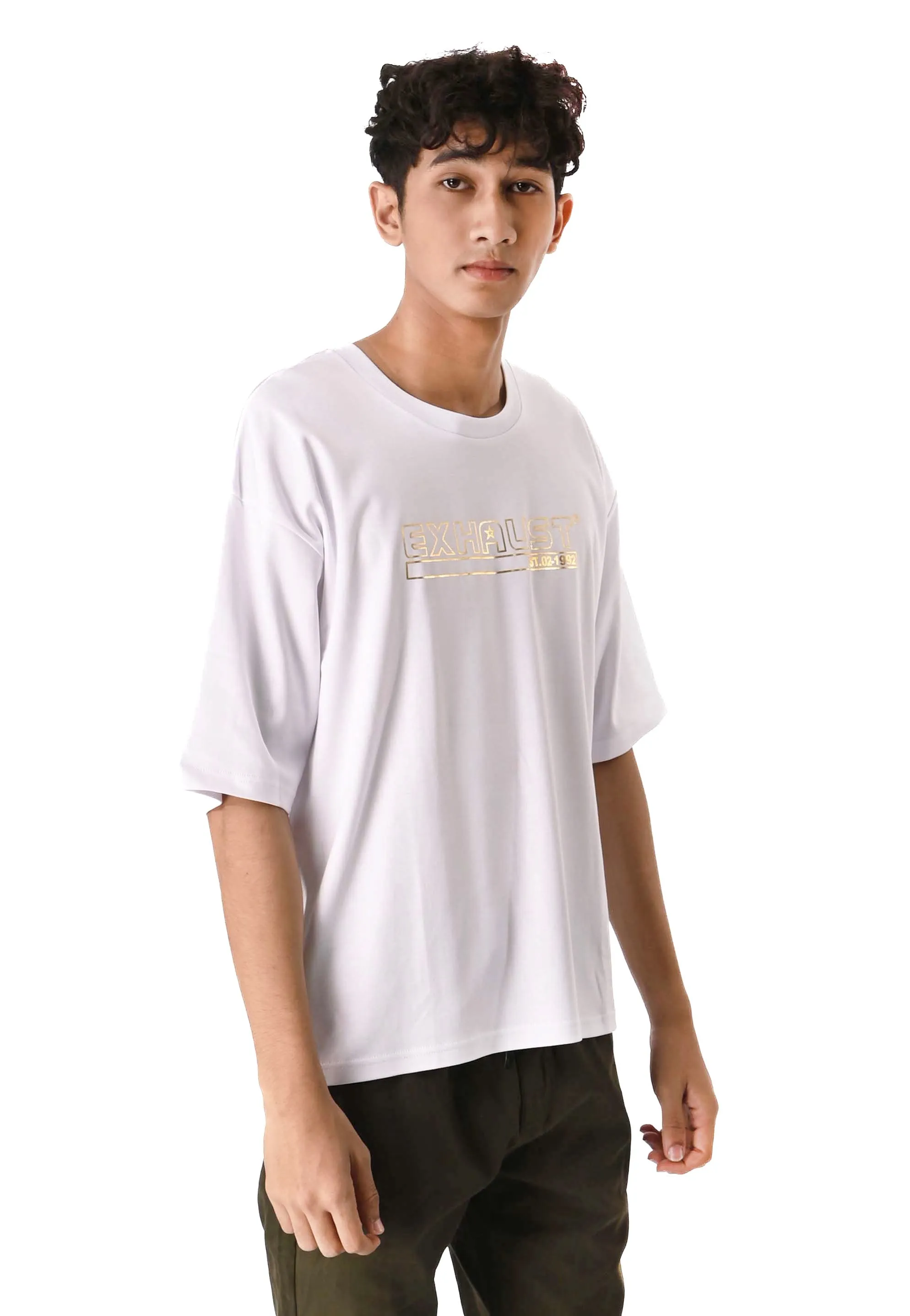 EXHAUST ROUND NECK T SHIRT [OVERSIZE] 1310