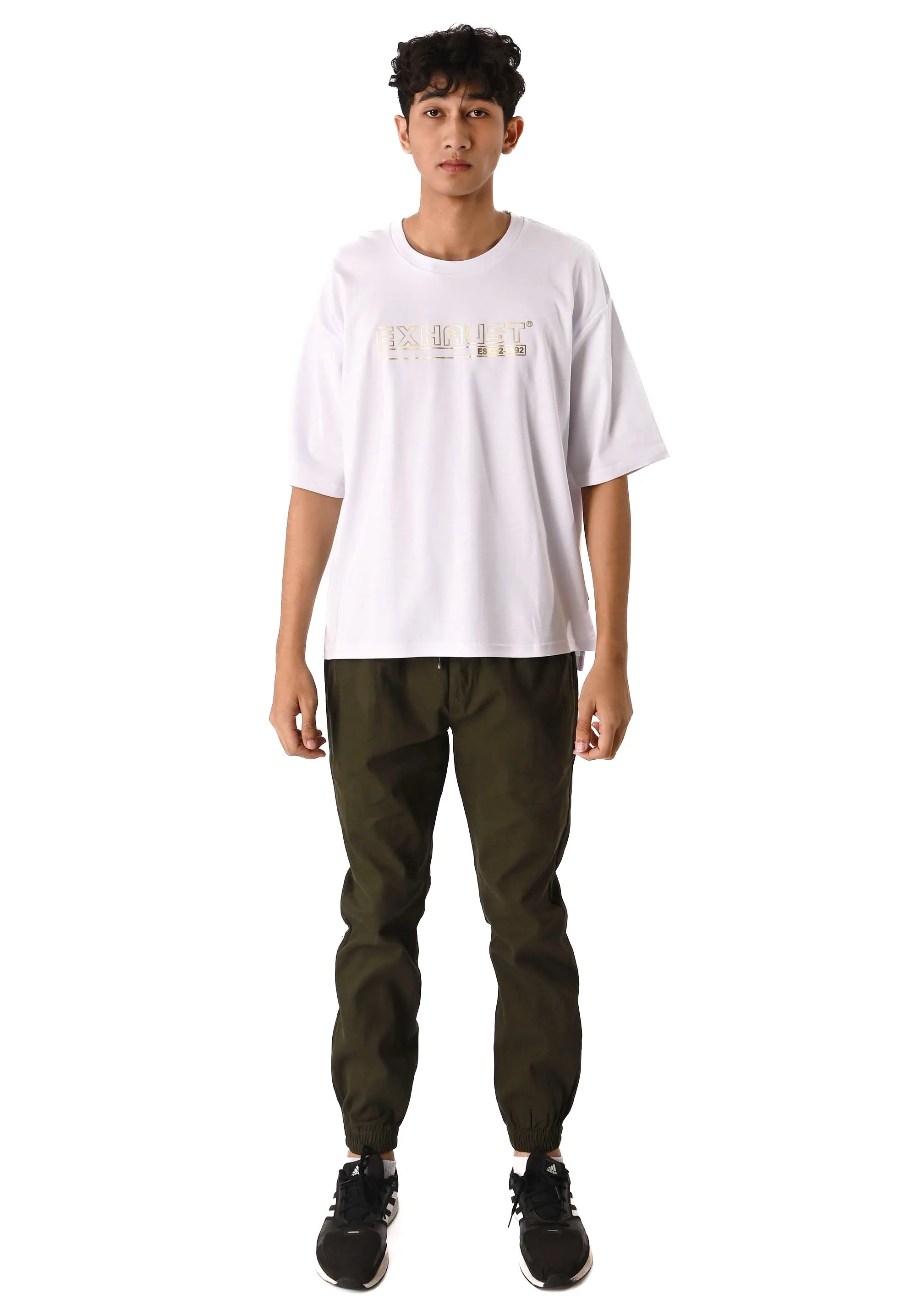 EXHAUST ROUND NECK T SHIRT [OVERSIZE] 1310