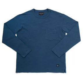 Faded Indigo Slub L/S Pocket T-Shirt