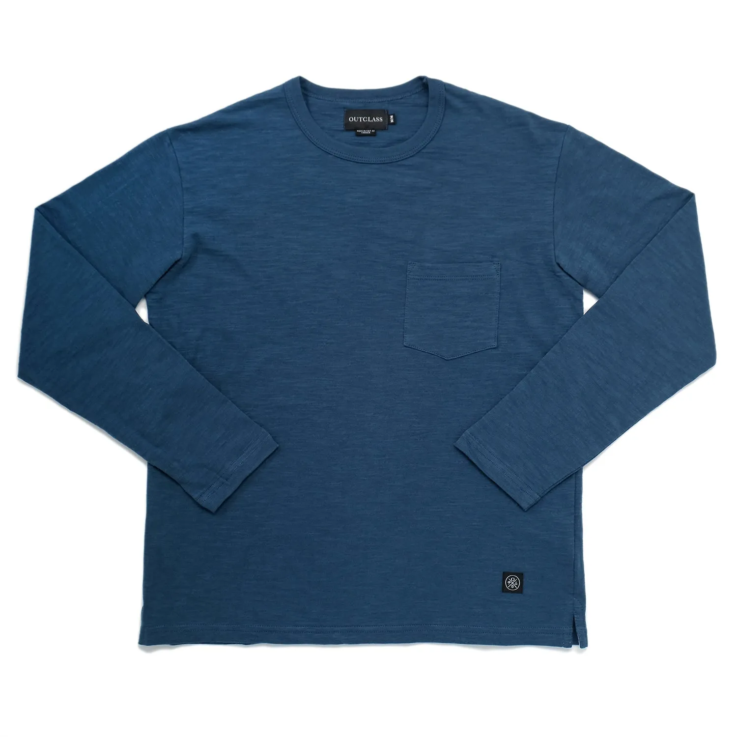 Faded Indigo Slub L/S Pocket T-Shirt