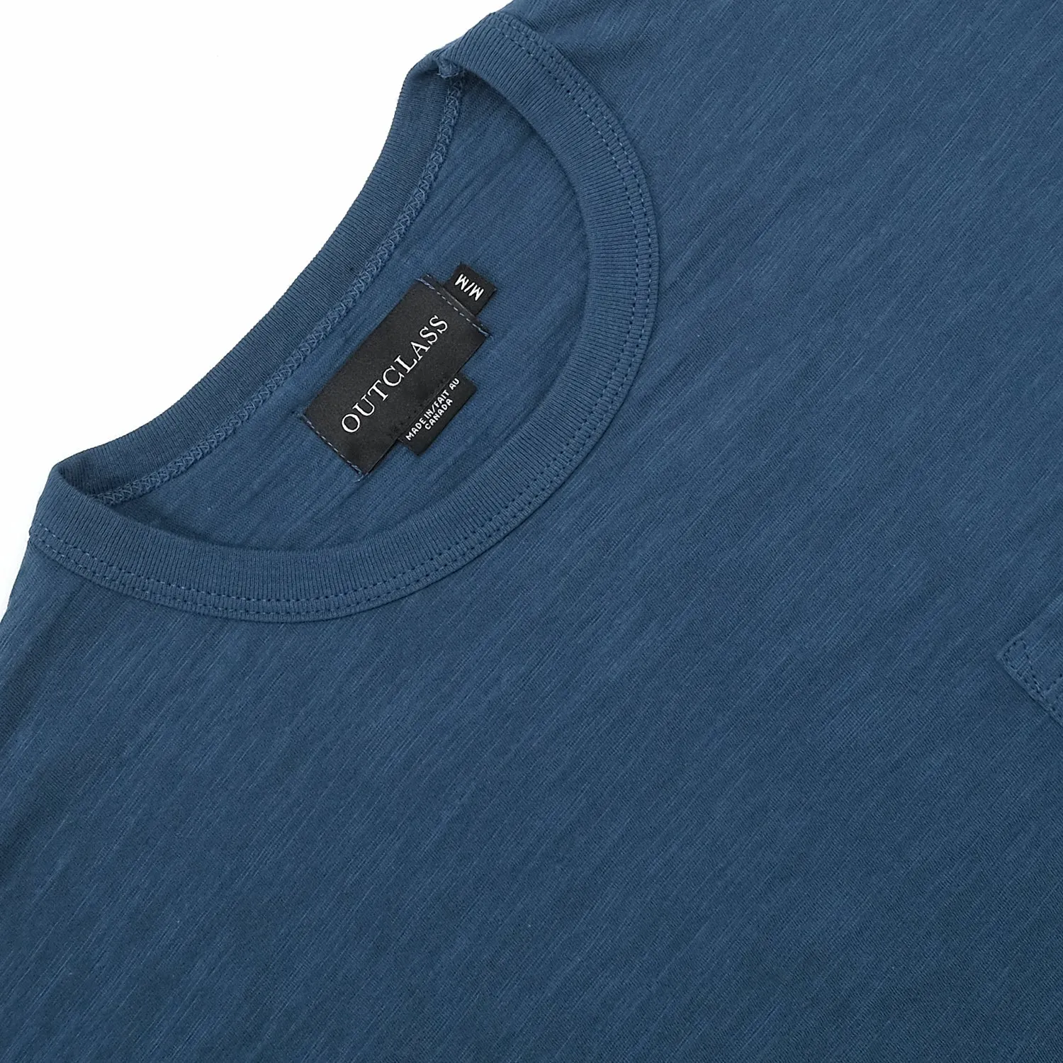 Faded Indigo Slub L/S Pocket T-Shirt