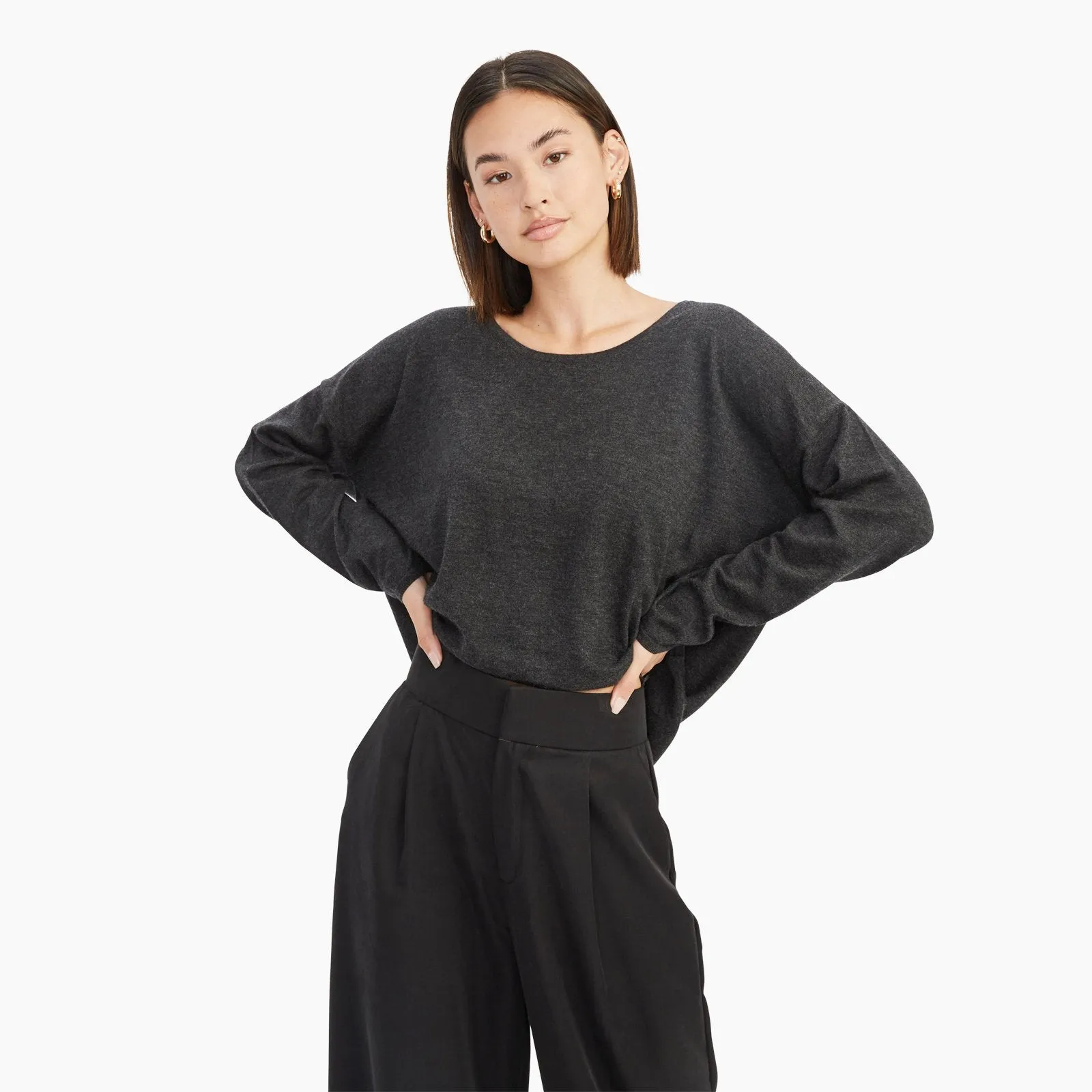 Fancy Cashmere Scoop Top