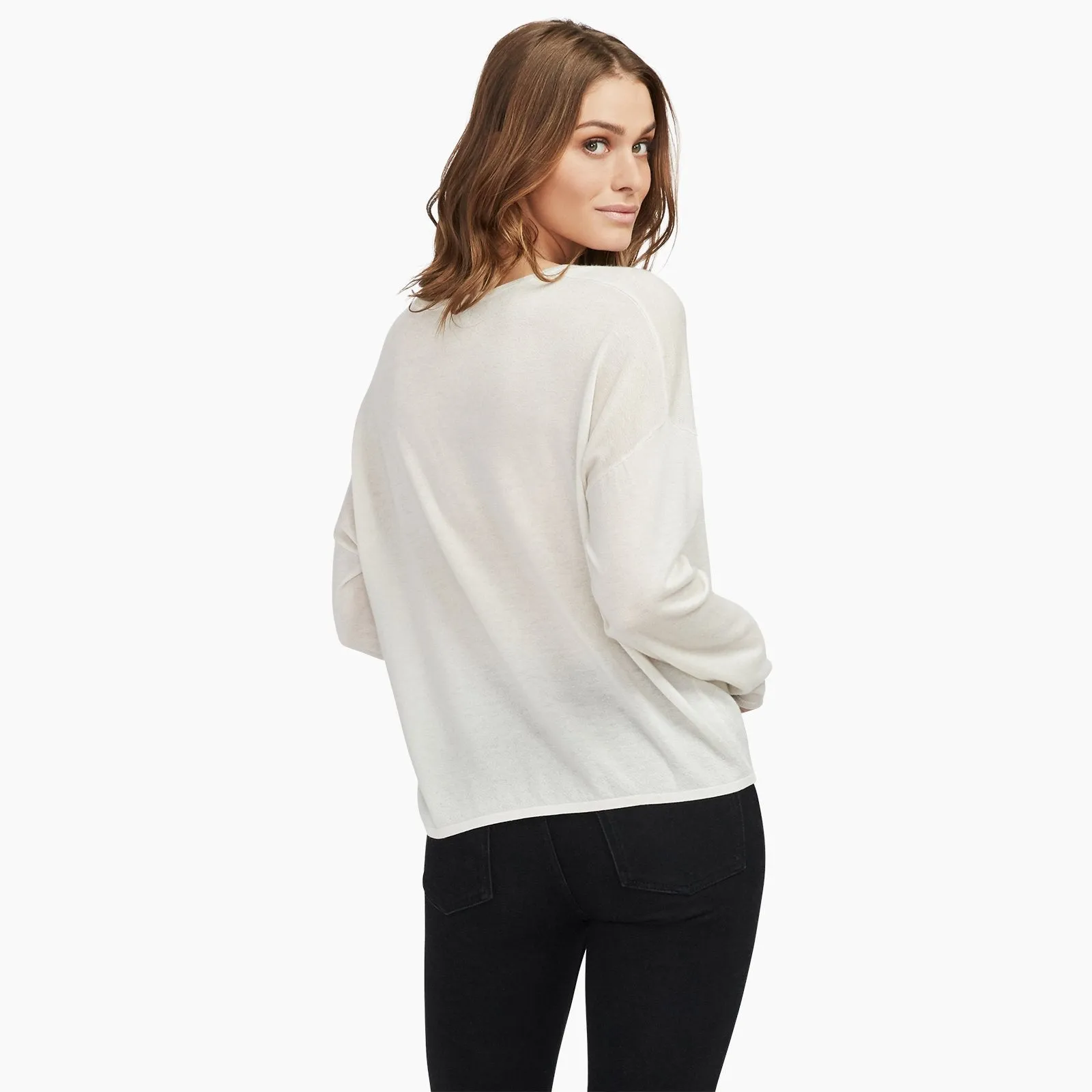 Fancy Cashmere Scoop Top