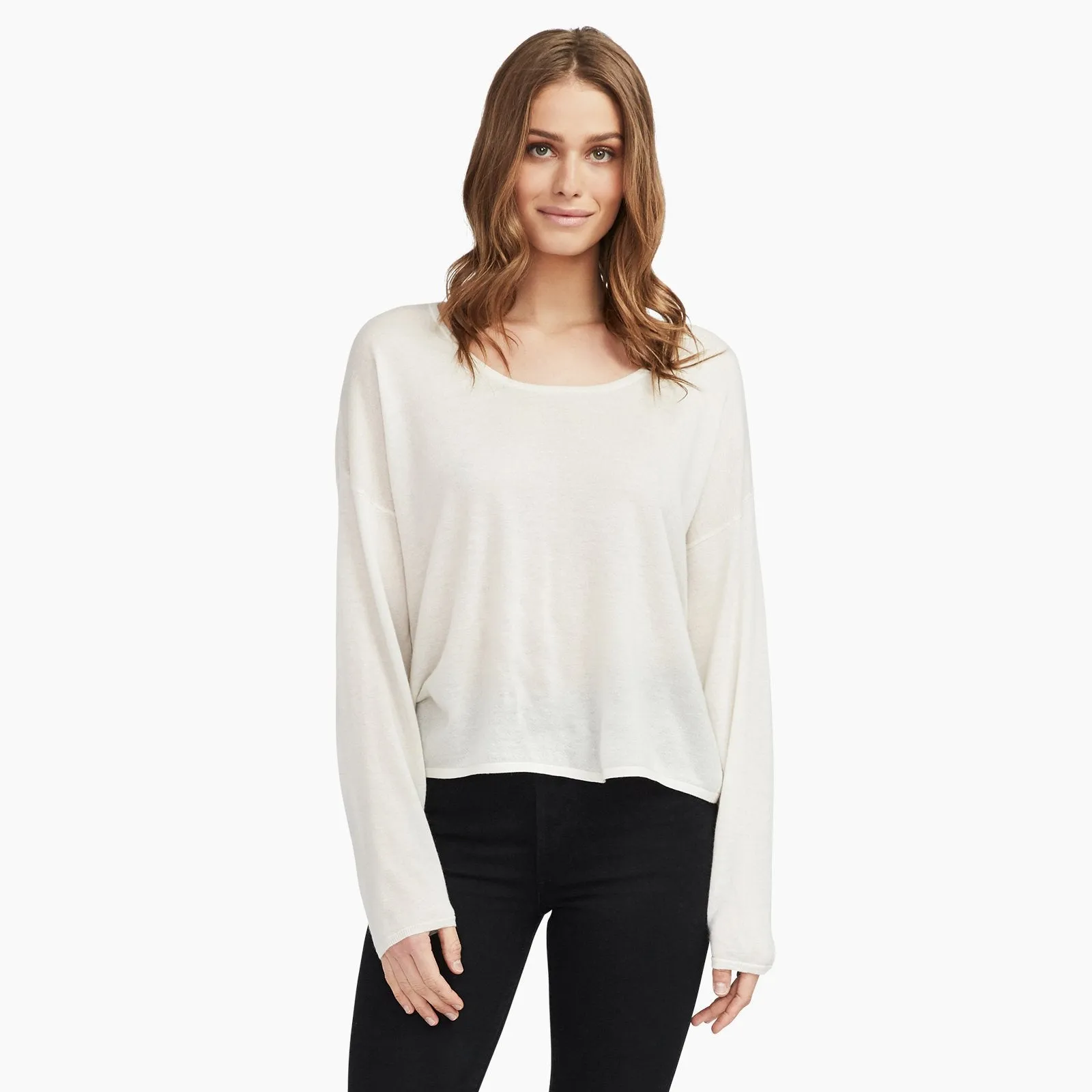 Fancy Cashmere Scoop Top