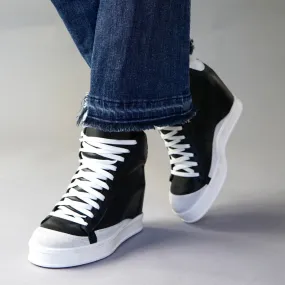 Fearless Black Wedge Sneaker