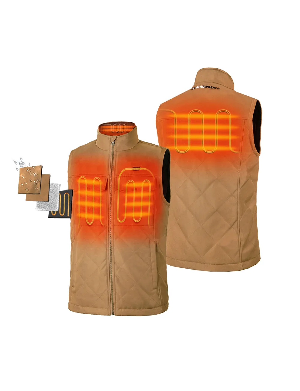 Final Sale - ororo x GearWrench® Men's Heated Work Vest (with B19G Battery Set)