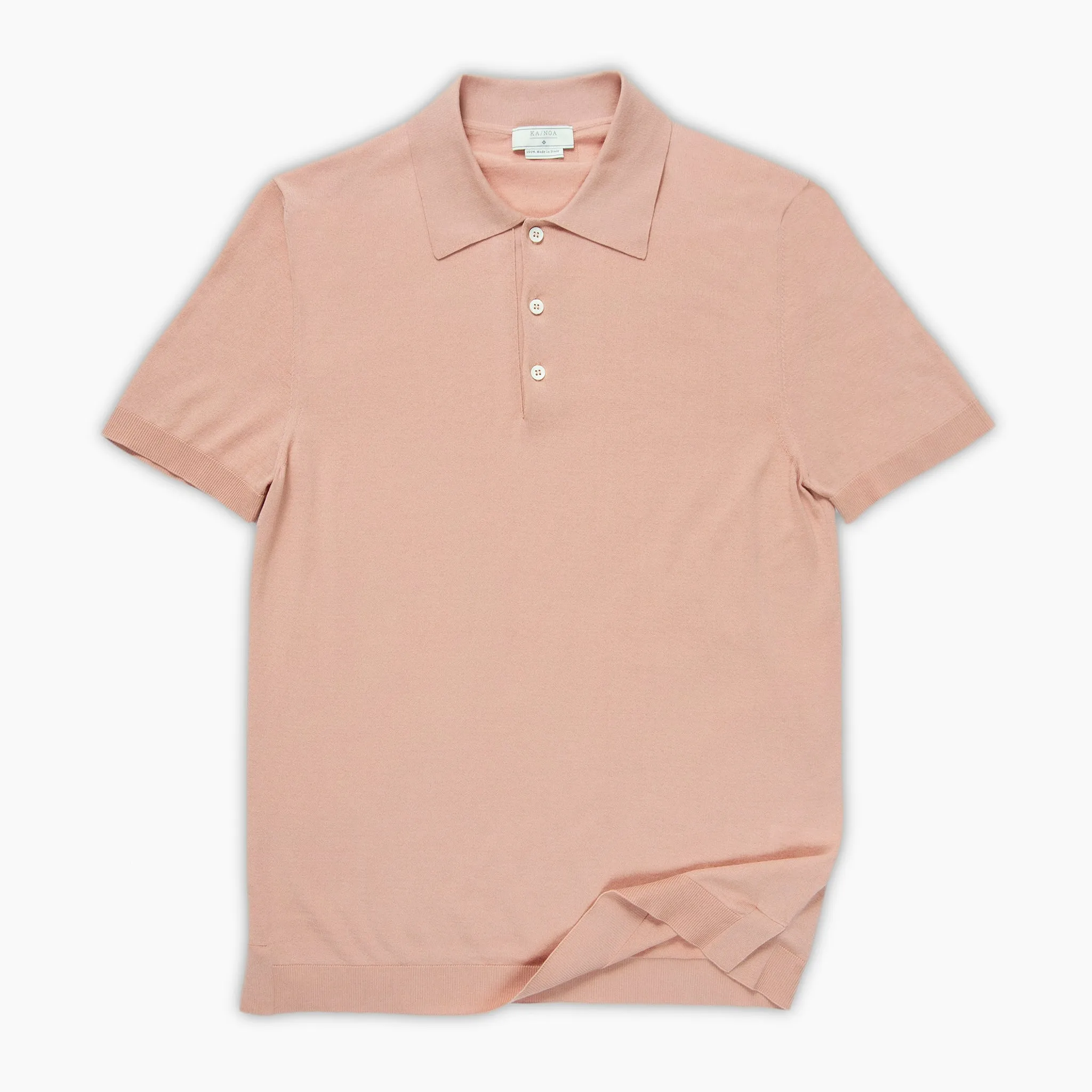 Florent short-sleeved knitted t-shirt in compact Egyptian cotton