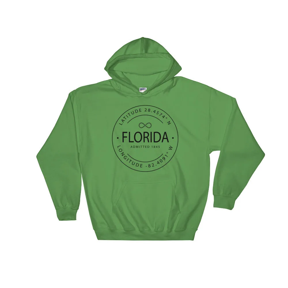 Florida - Hooded Sweatshirt - Latitude & Longitude