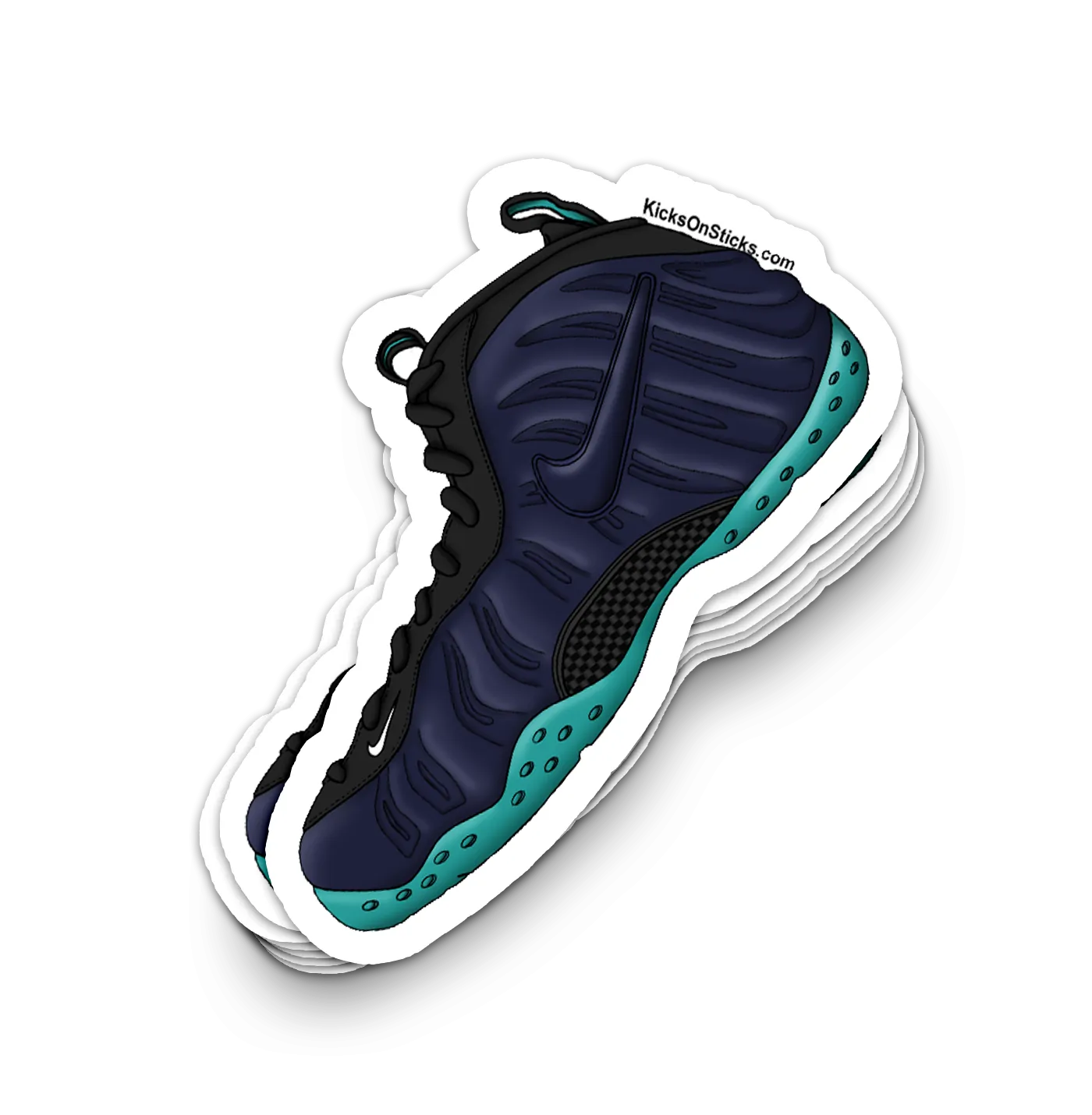 Foamposite Pro "Dark Obsidian" Sneaker Sticker