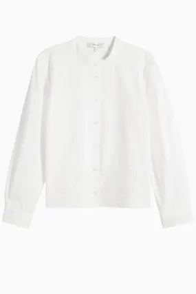 Frame Denim Embroidered Shirt - White