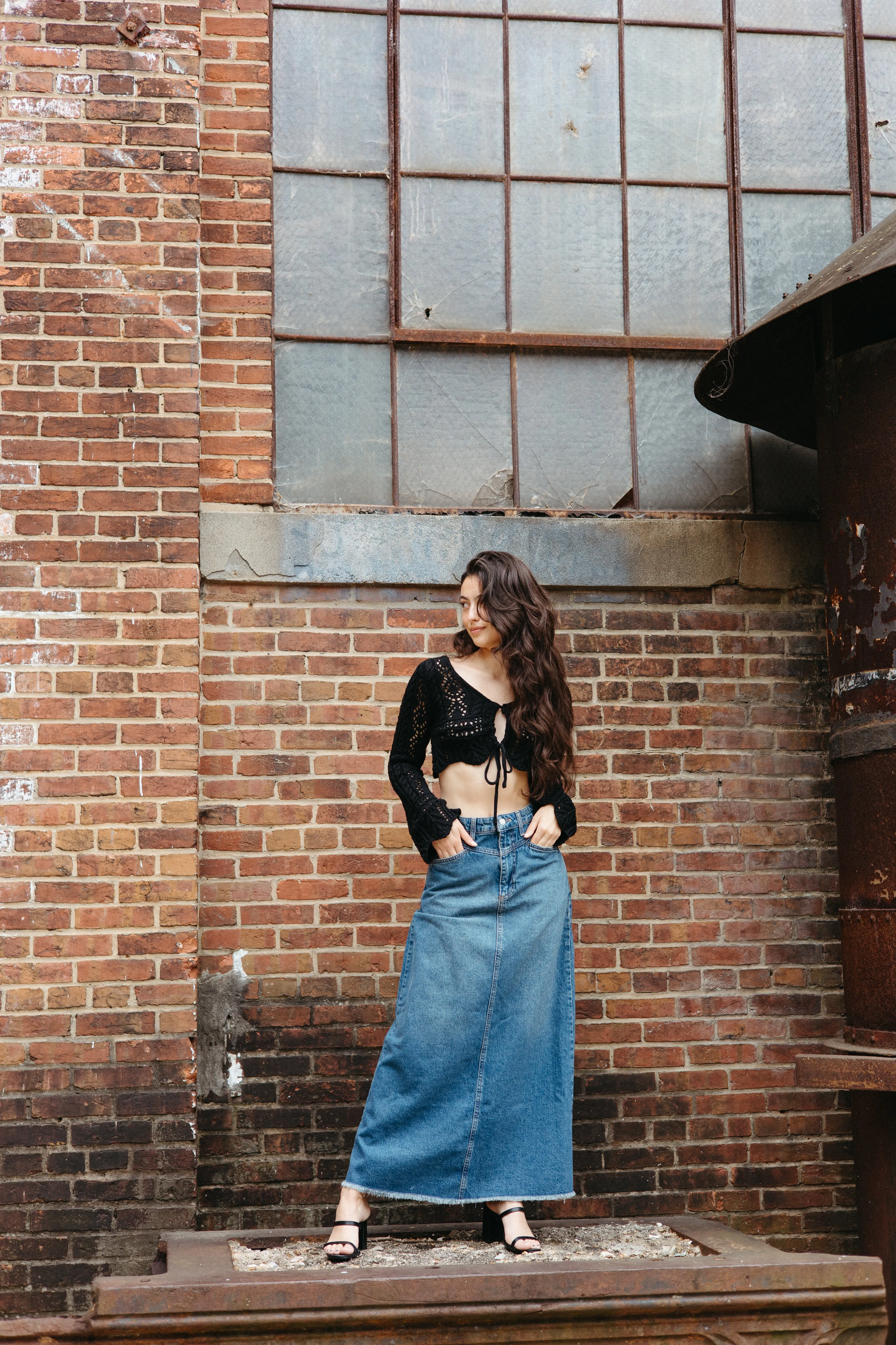 Free People Come As You Are Denim Maxi