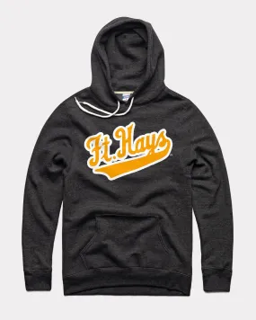 Ft. Hays Script Black Hoodie