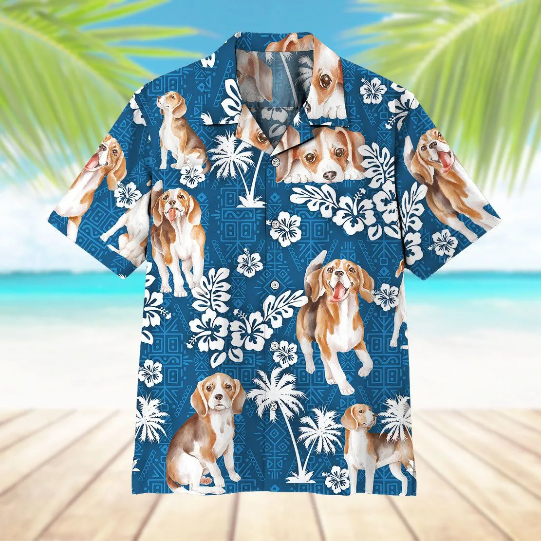 Gearhuman 3D Beagle Dogs Hawaii Shirt