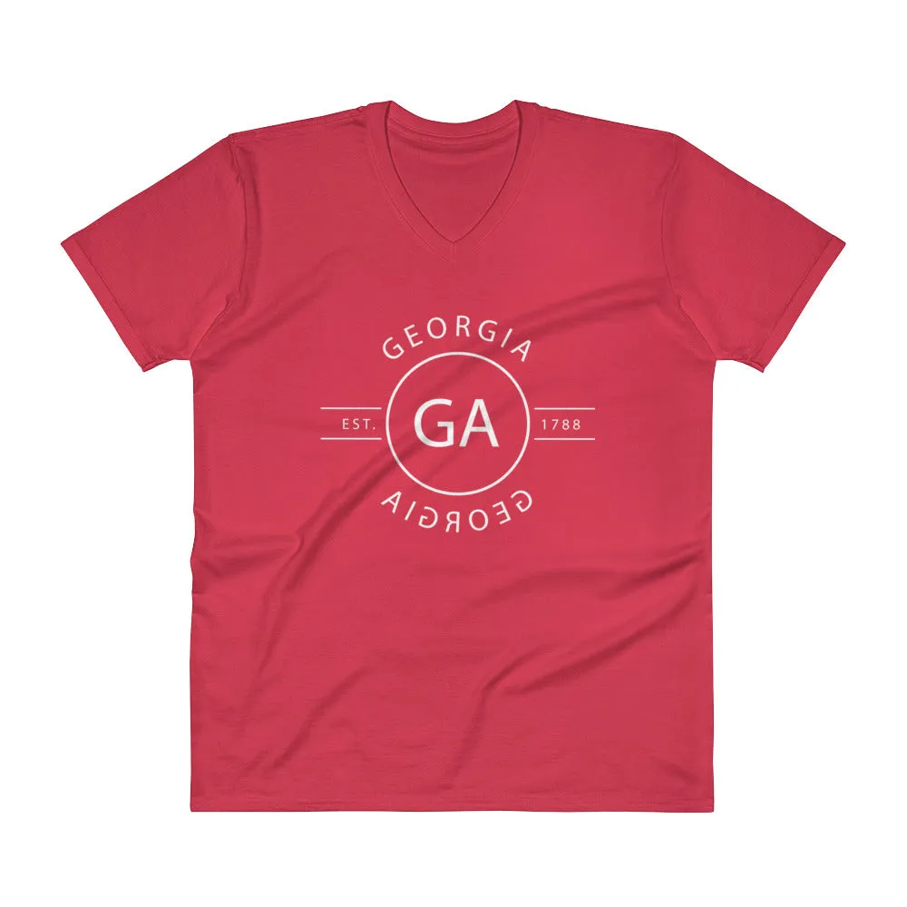 Georgia - V-Neck T-Shirt - Reflections