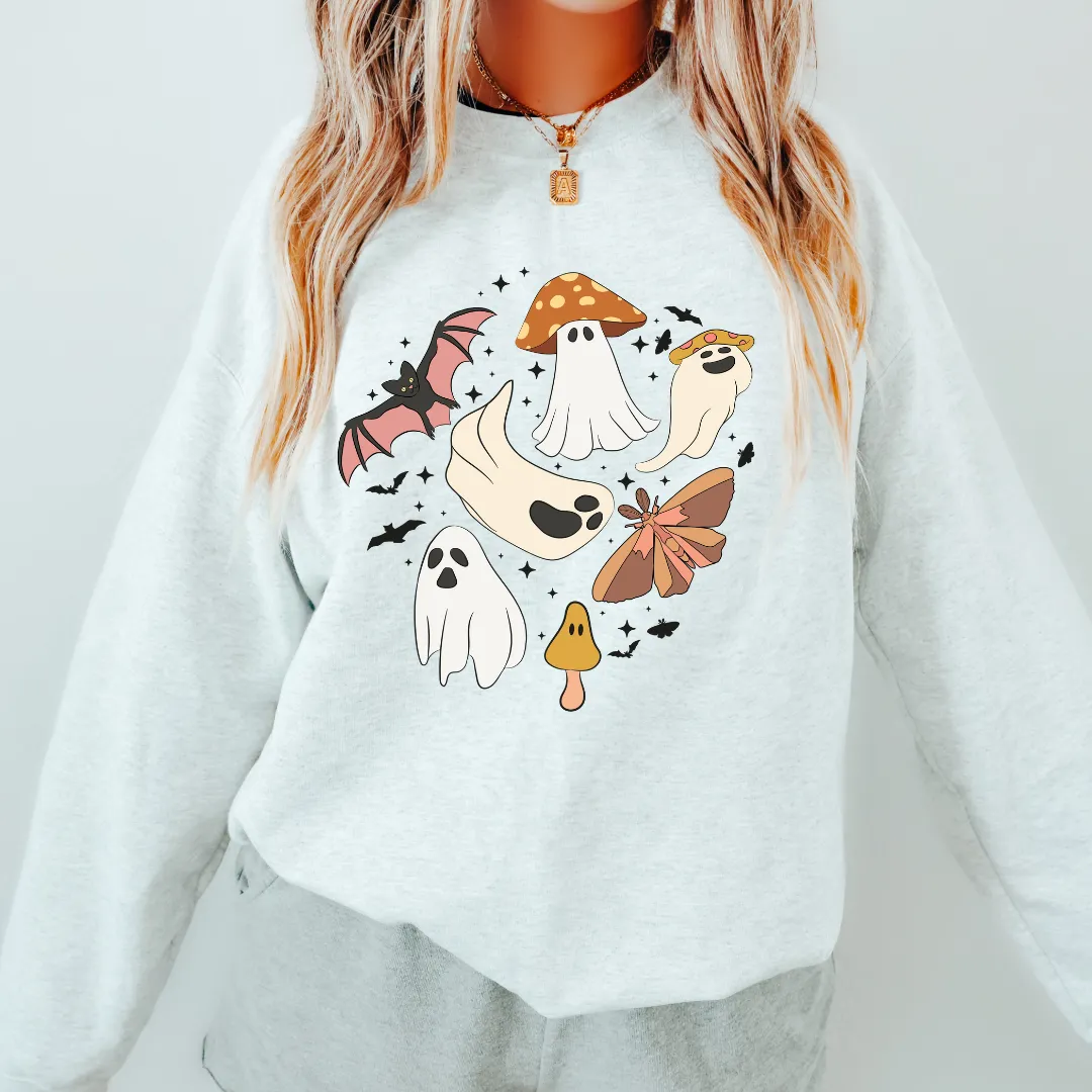 GHOSTS AND MUSHROOMS SWEATSHIRT