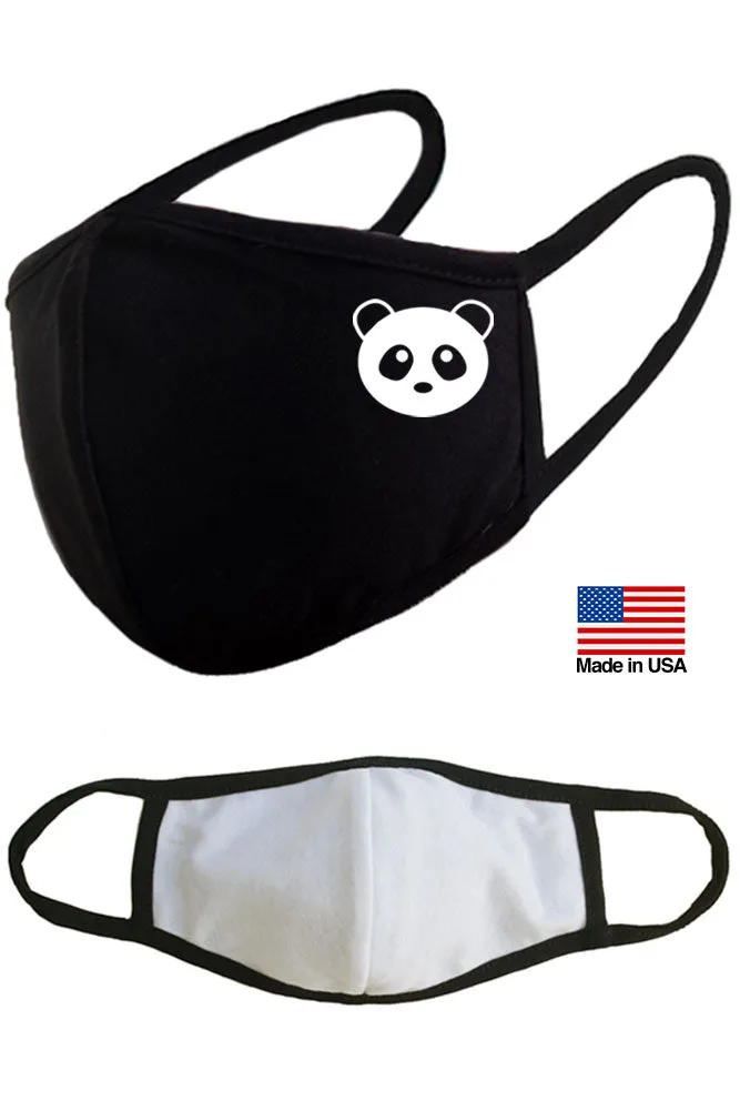 Giant Panda Reusable Washable Cotton Face Masks - Made in USA