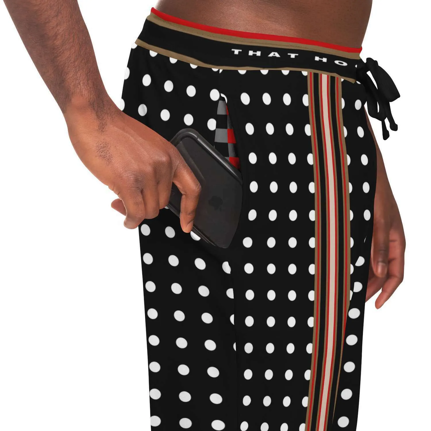 Gold Line Polka Unisex Eco-Poly Joggers