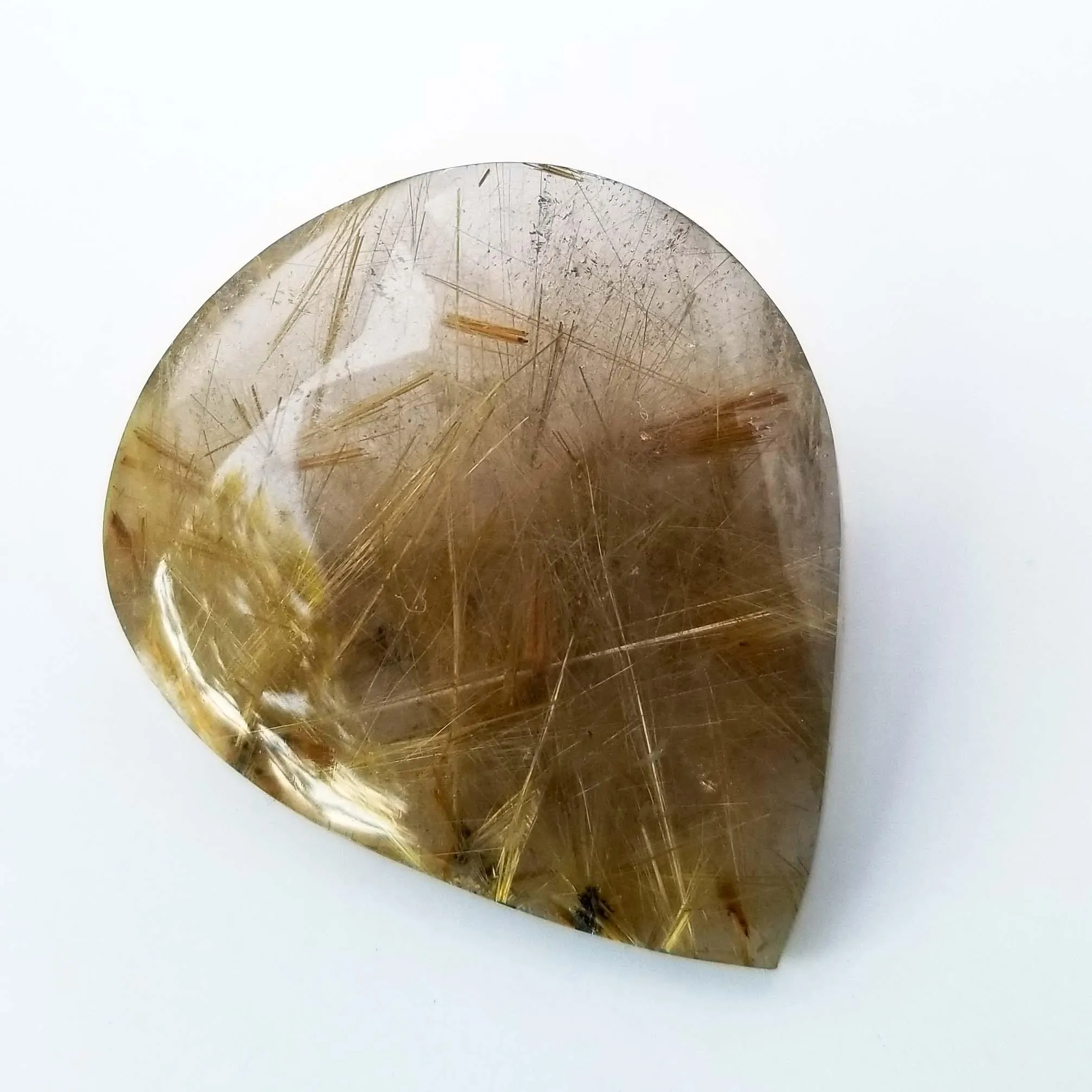 Golden Rutilated Quartz Crystal Tear Drop - Extra Fine 218C