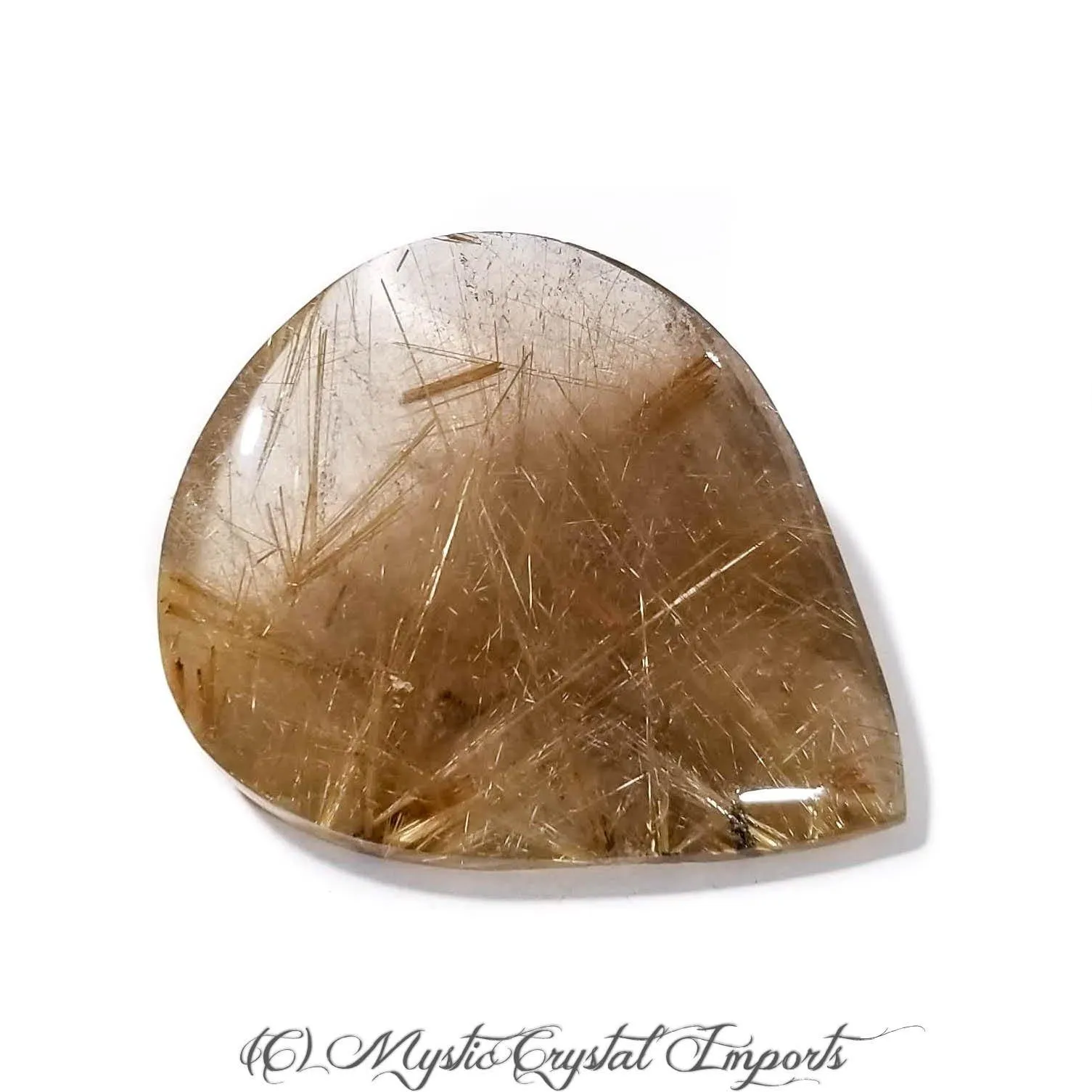 Golden Rutilated Quartz Crystal Tear Drop - Extra Fine 218C