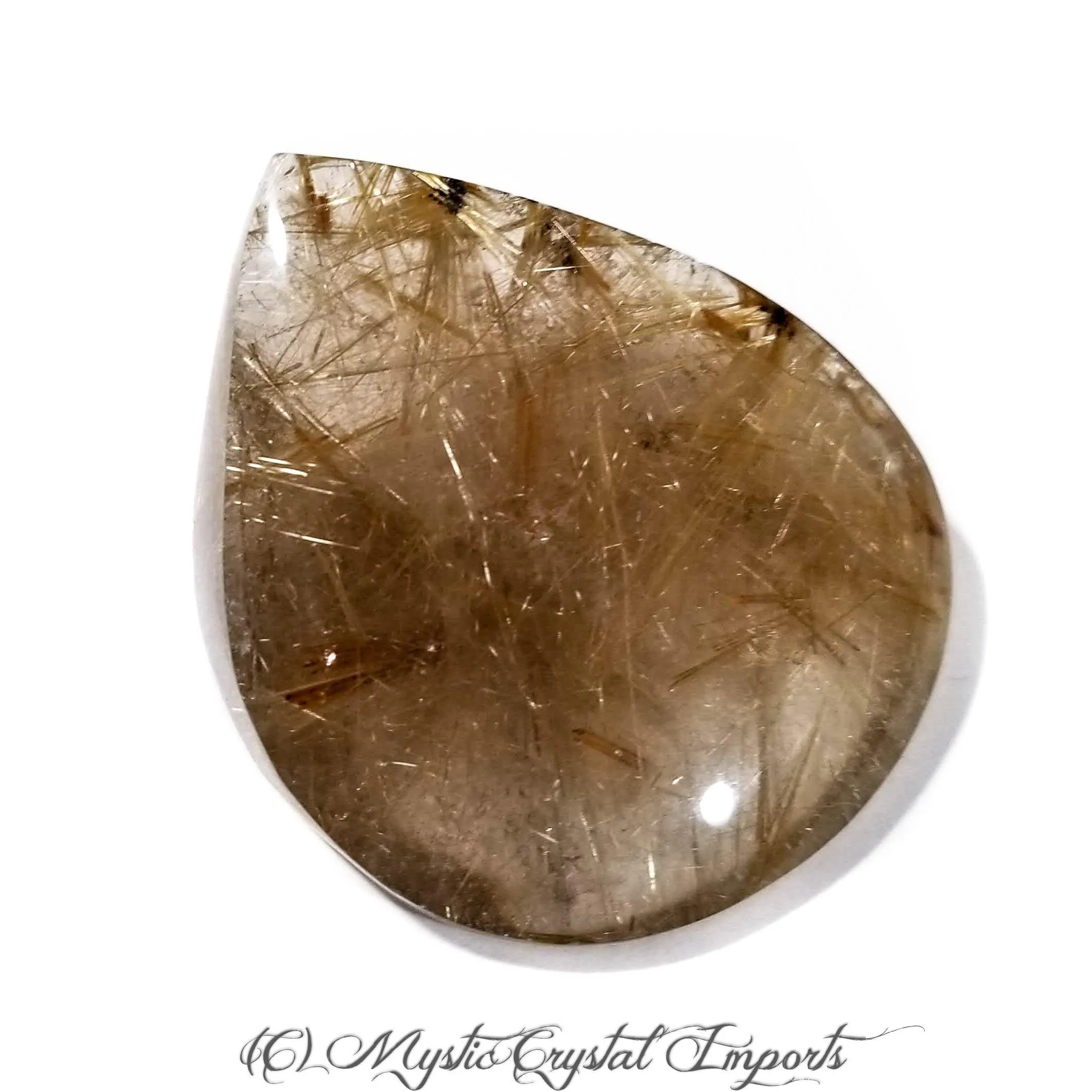 Golden Rutilated Quartz Crystal Tear Drop - Extra Fine 218C