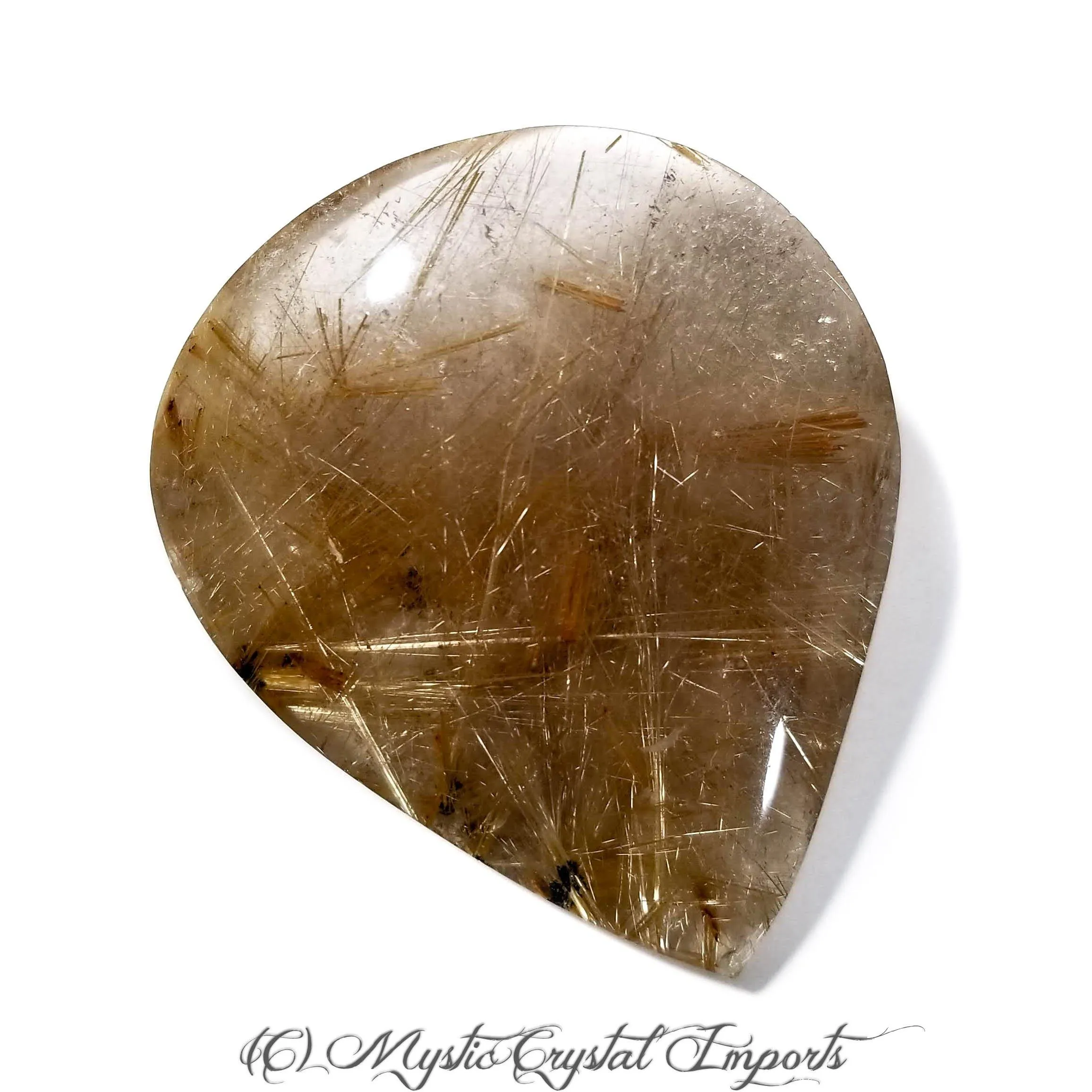 Golden Rutilated Quartz Crystal Tear Drop - Extra Fine 218C