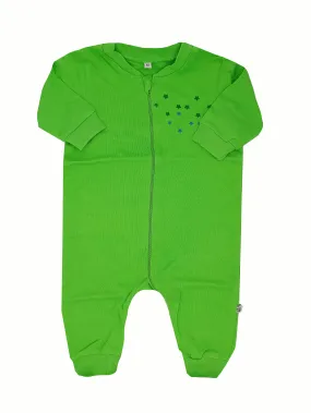 Green Stars Footless Babygrow