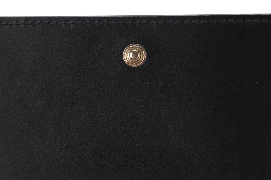 GUCCI LONG WALLET (B388679 2149) BLACK LEATHER GOLD HARDWARE AND NO DUST COVER