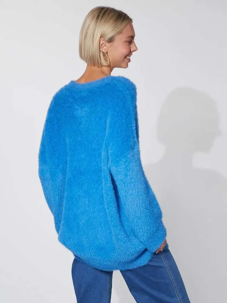 Haven Nord Fluffy Knit - Cobalt