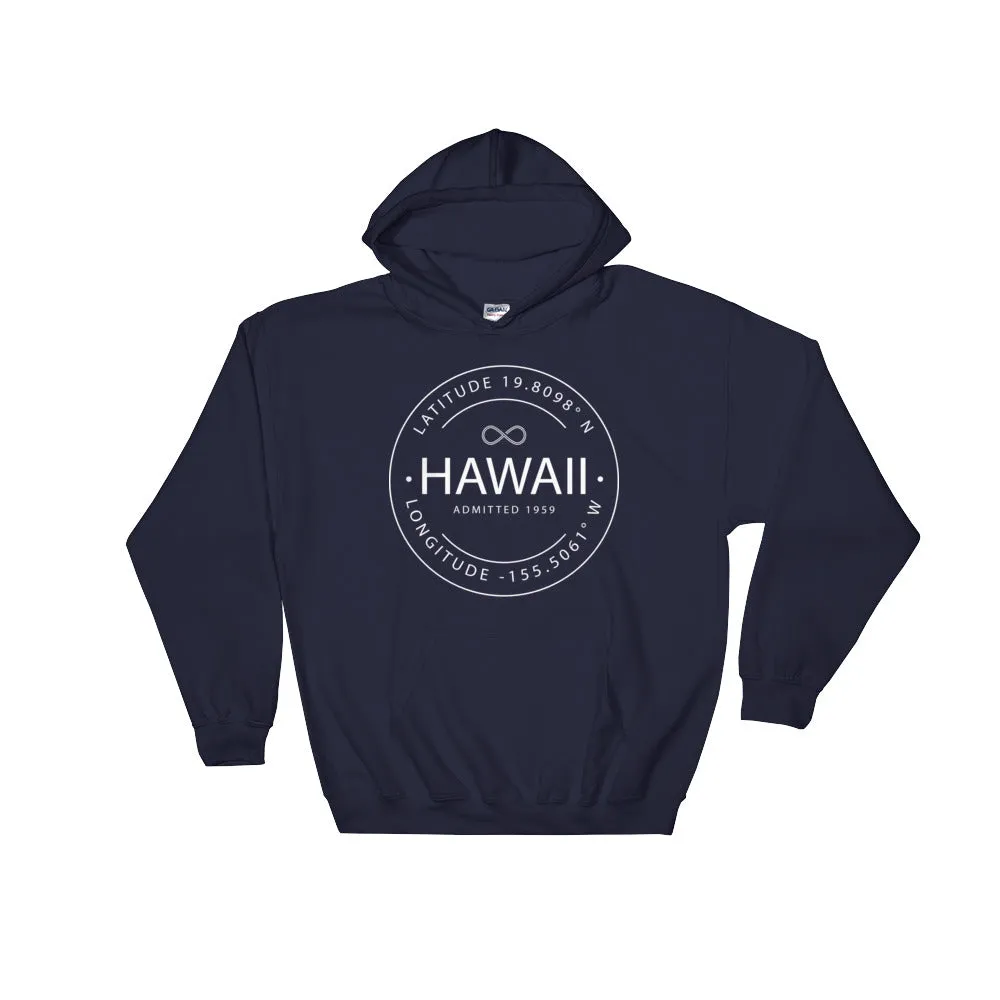 Hawaii - Hooded Sweatshirt - Latitude & Longitude