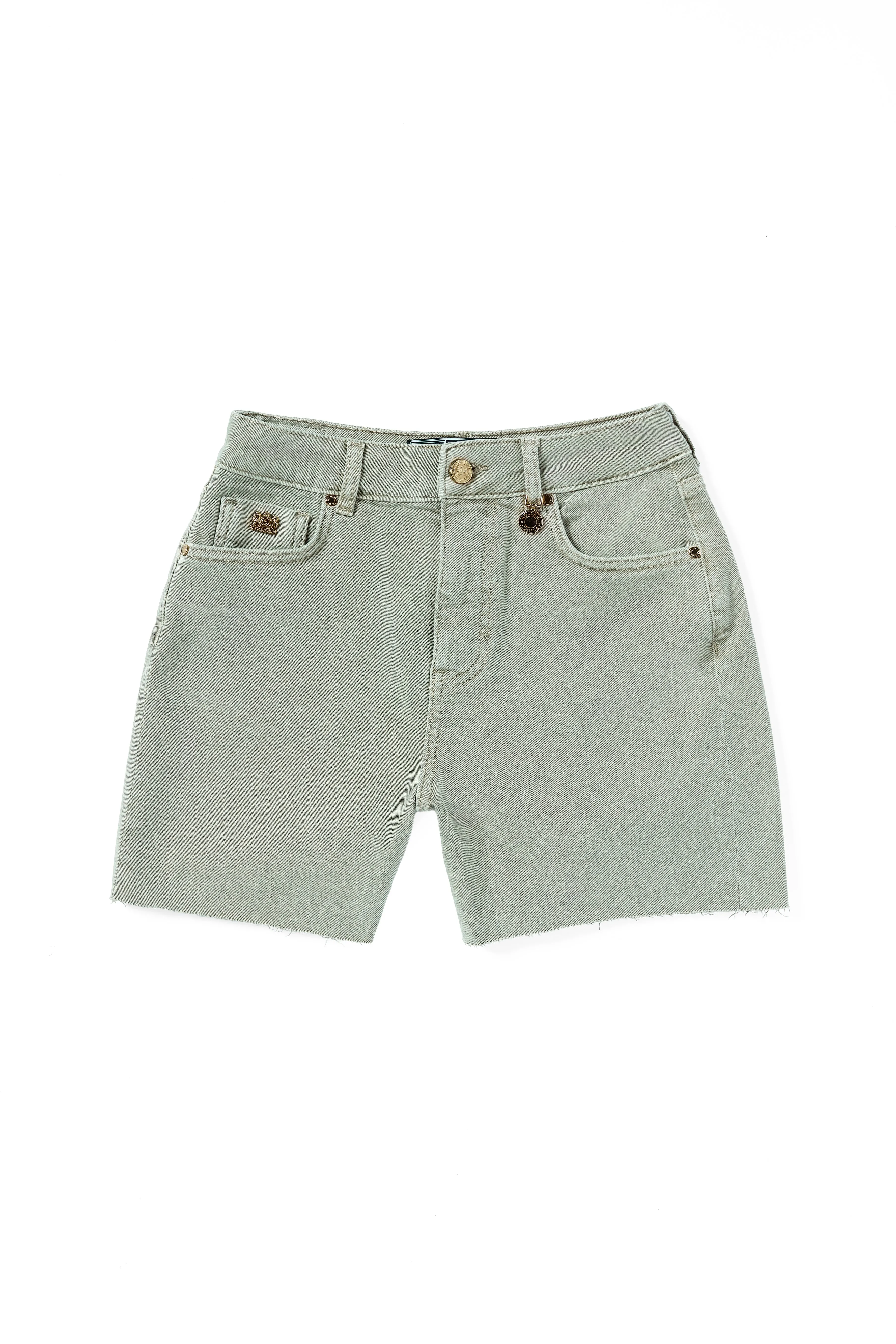 High Rise Denim Short (Sage)