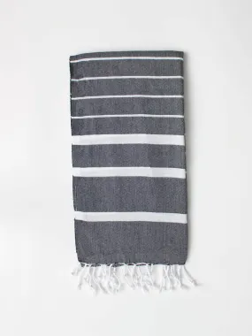 Ibiza Summer Hammam Towel, Charcoal