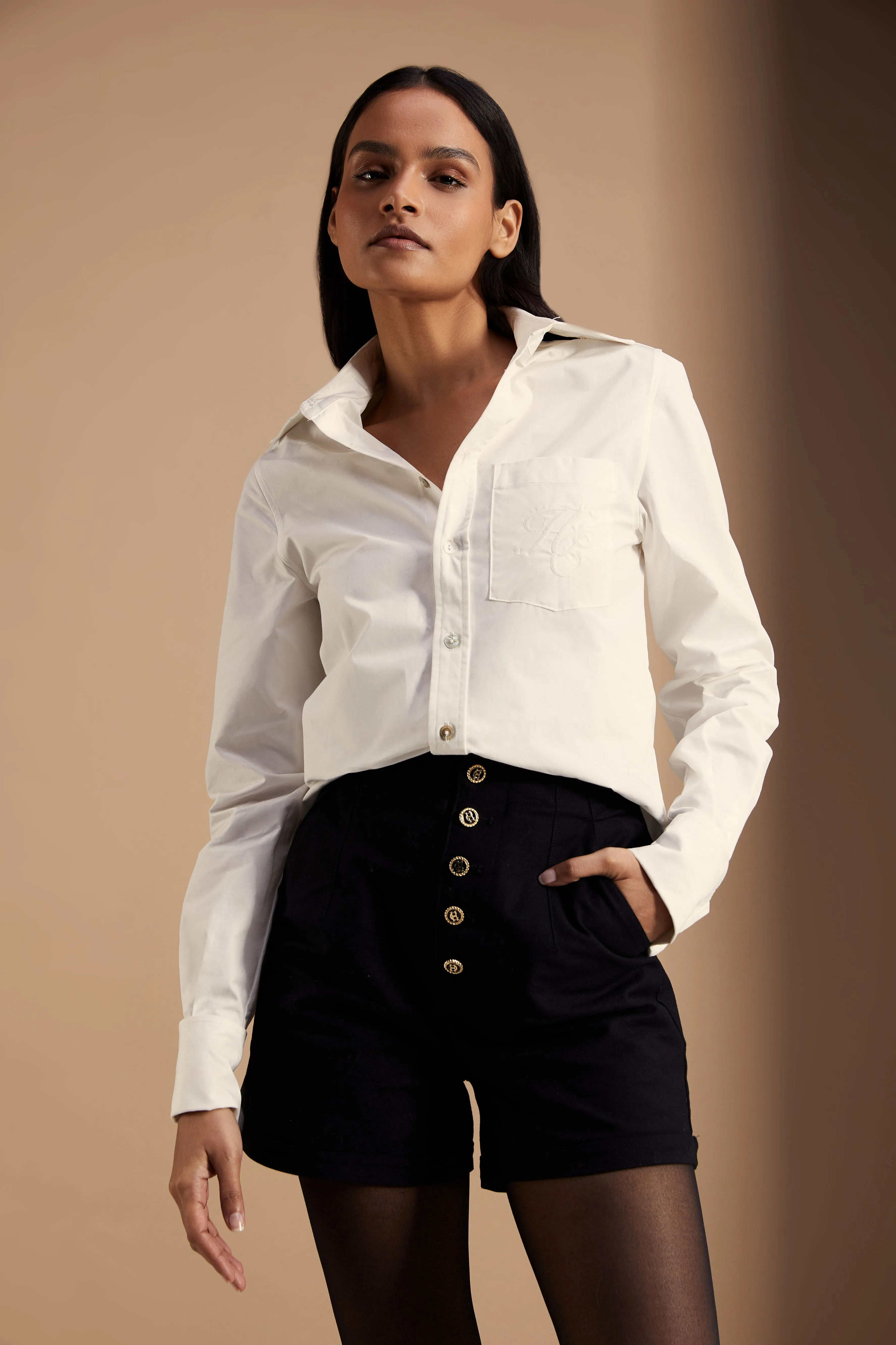 Isabella Poplin Shirt (White)