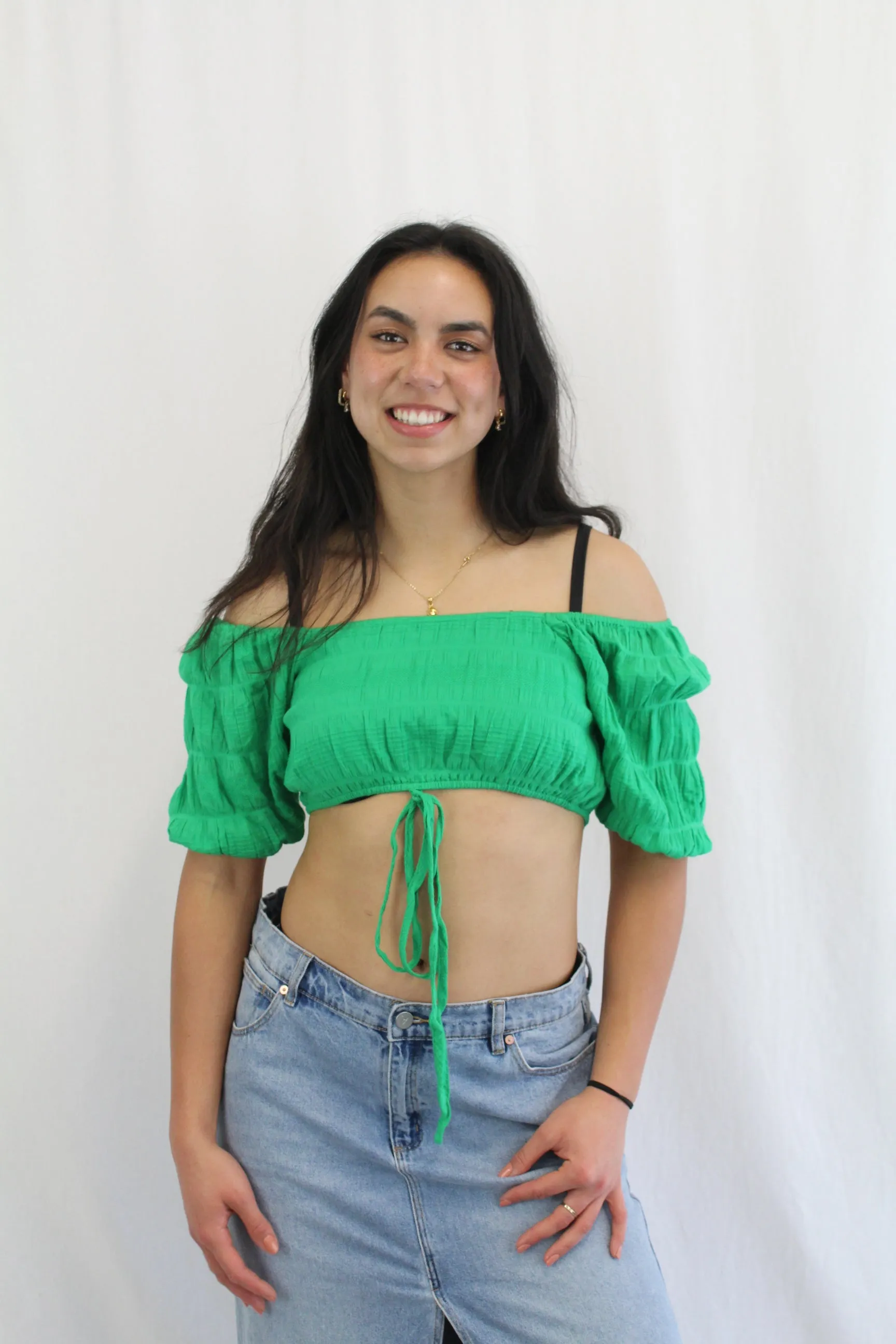 Ivy   Jack - Shirred Puff Crop