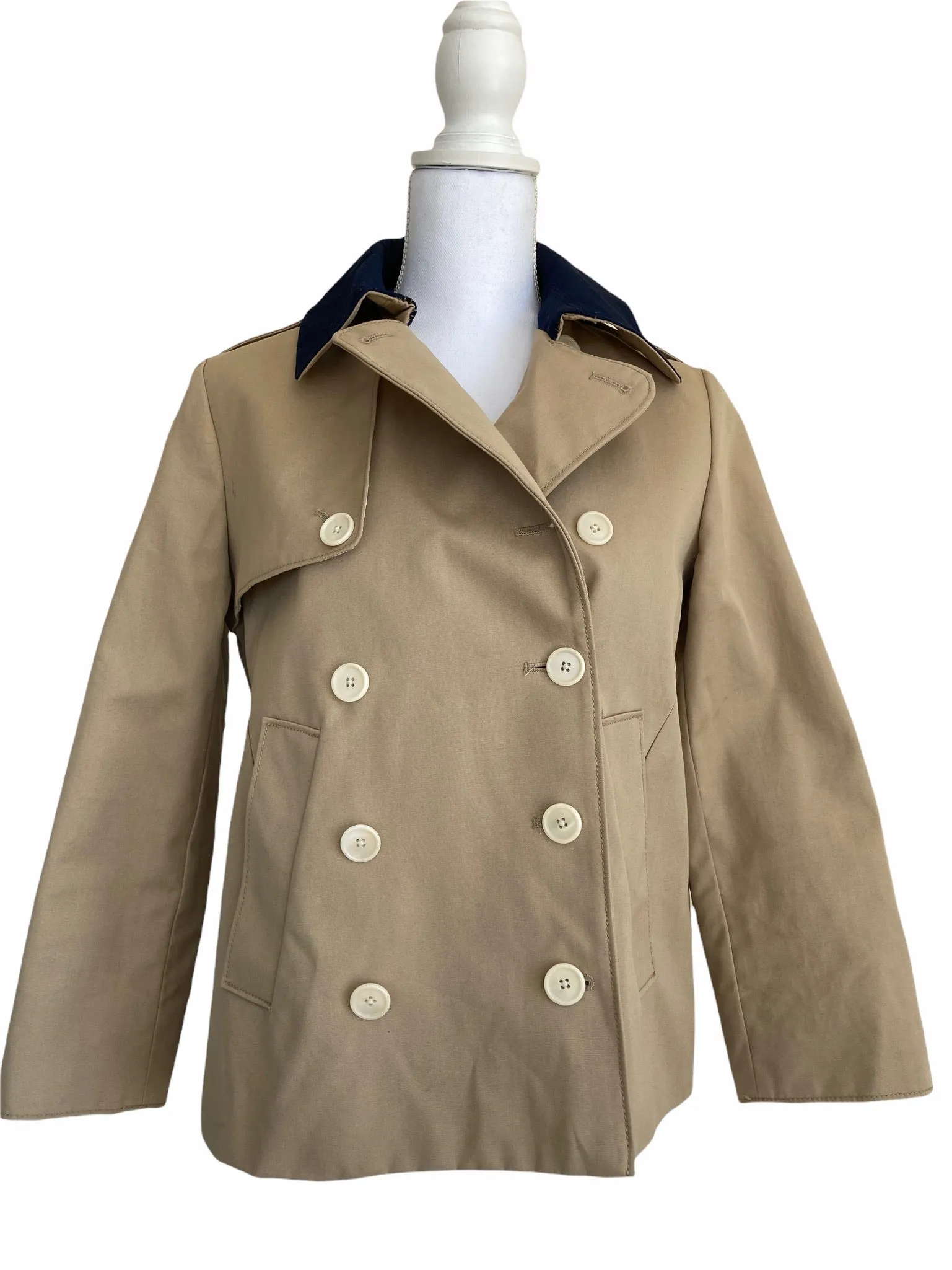 J. Crew Tan Double Breasted Trench, 0