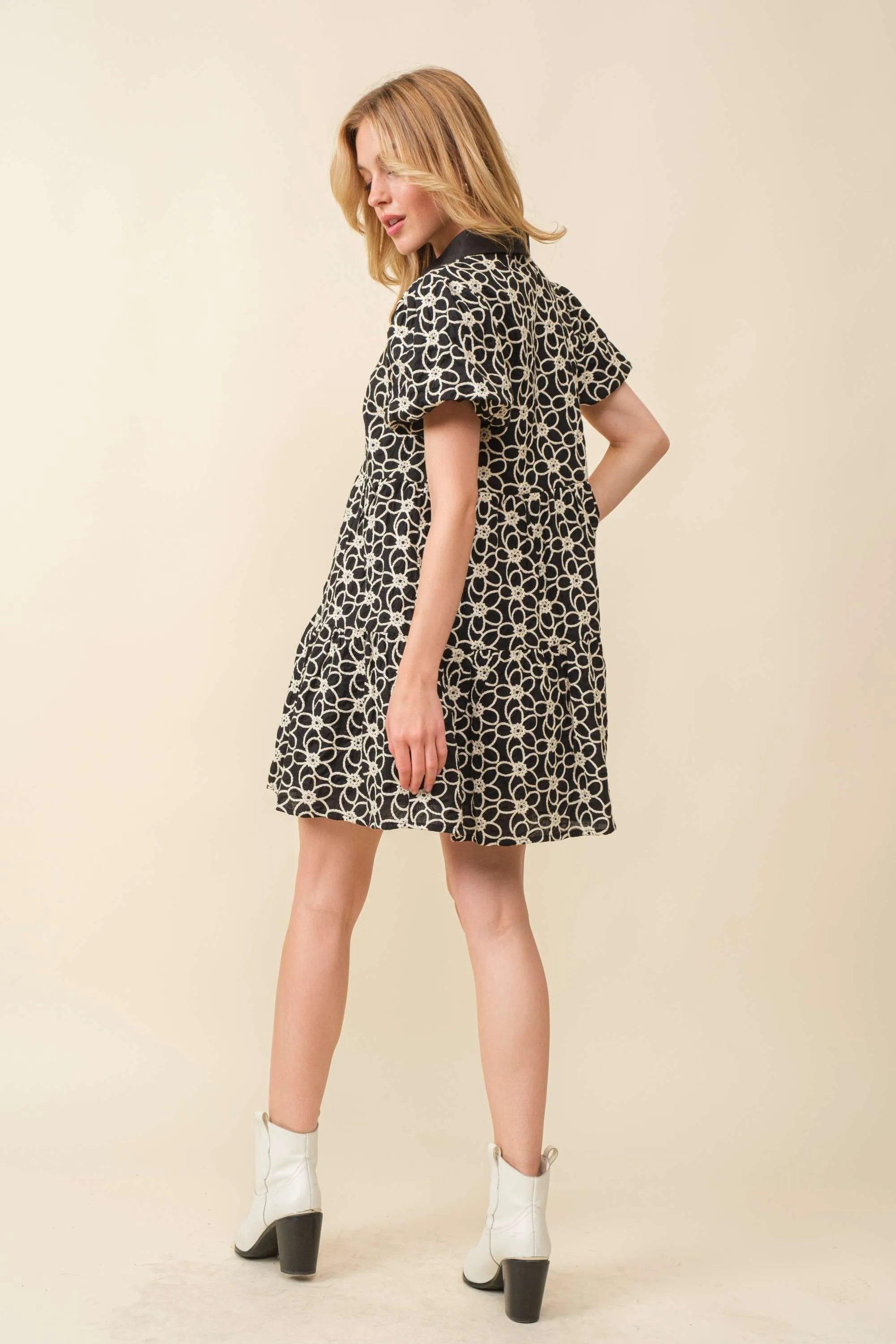 Jacquard Floral Dress