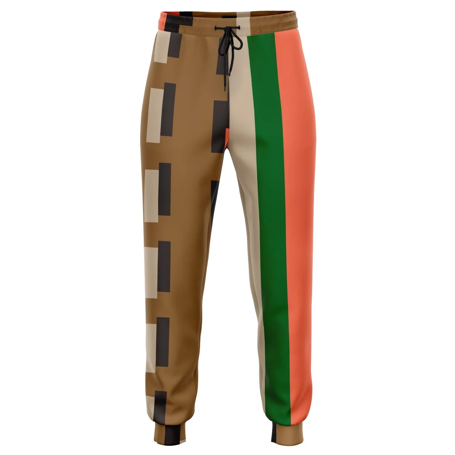 jogger with squares and stripes