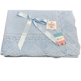 Juliana Baby Blue Knitted Blanket