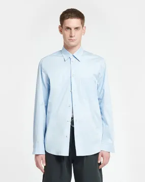 Kaleb - Upcycled Light Poplin Shirt - Sky Blue