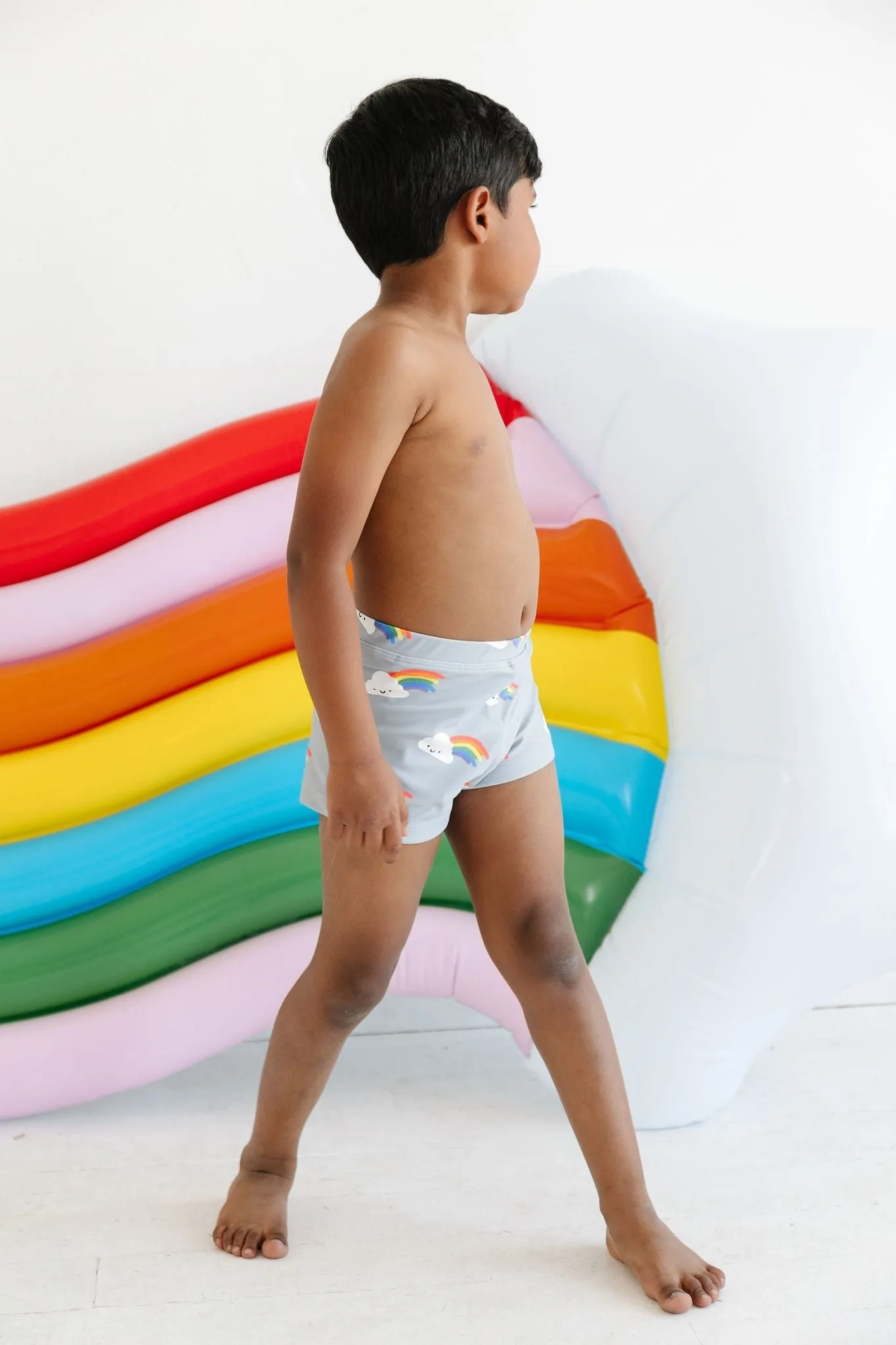 Kawaii Rainbow Swim Trunks - Last Size: 6-12 Months