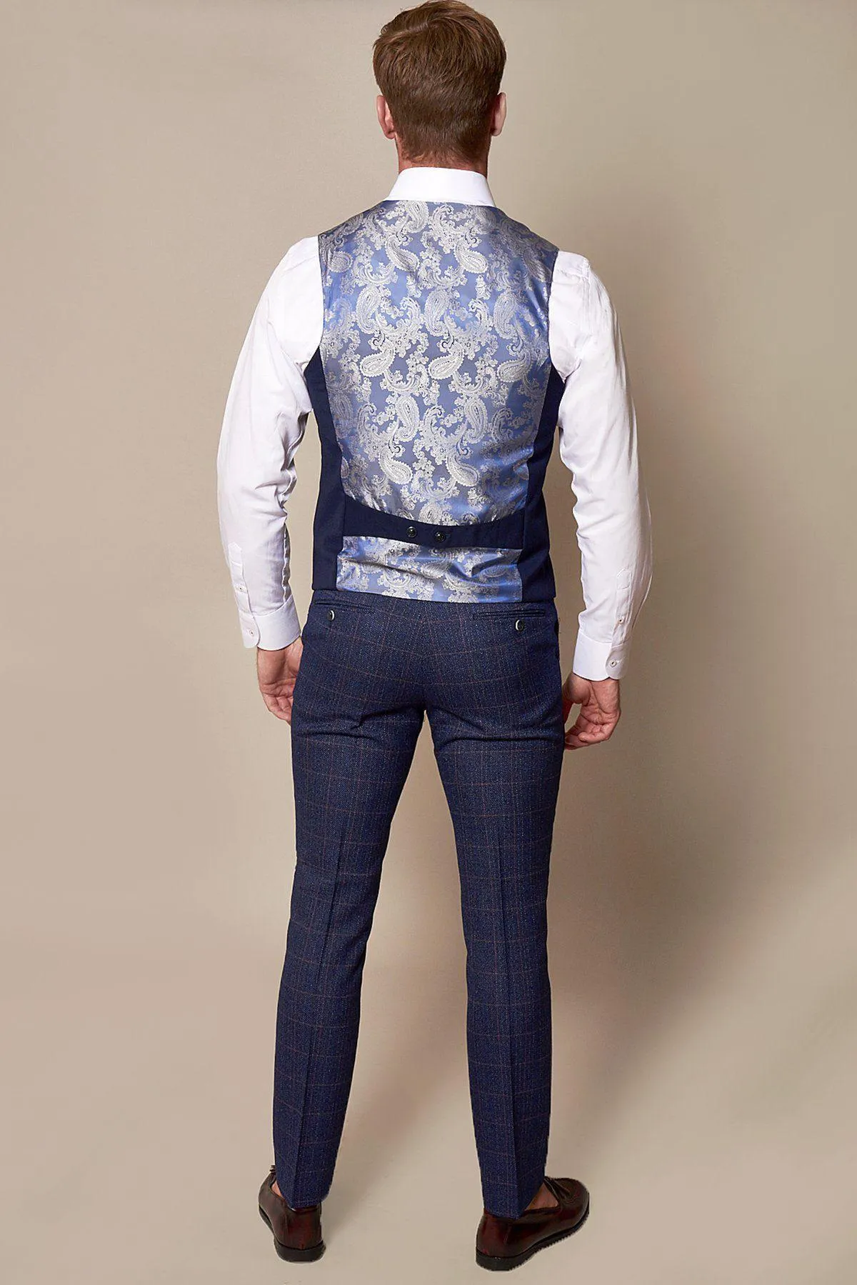 KELLY - Royal Blue Single Breasted Waistcoat