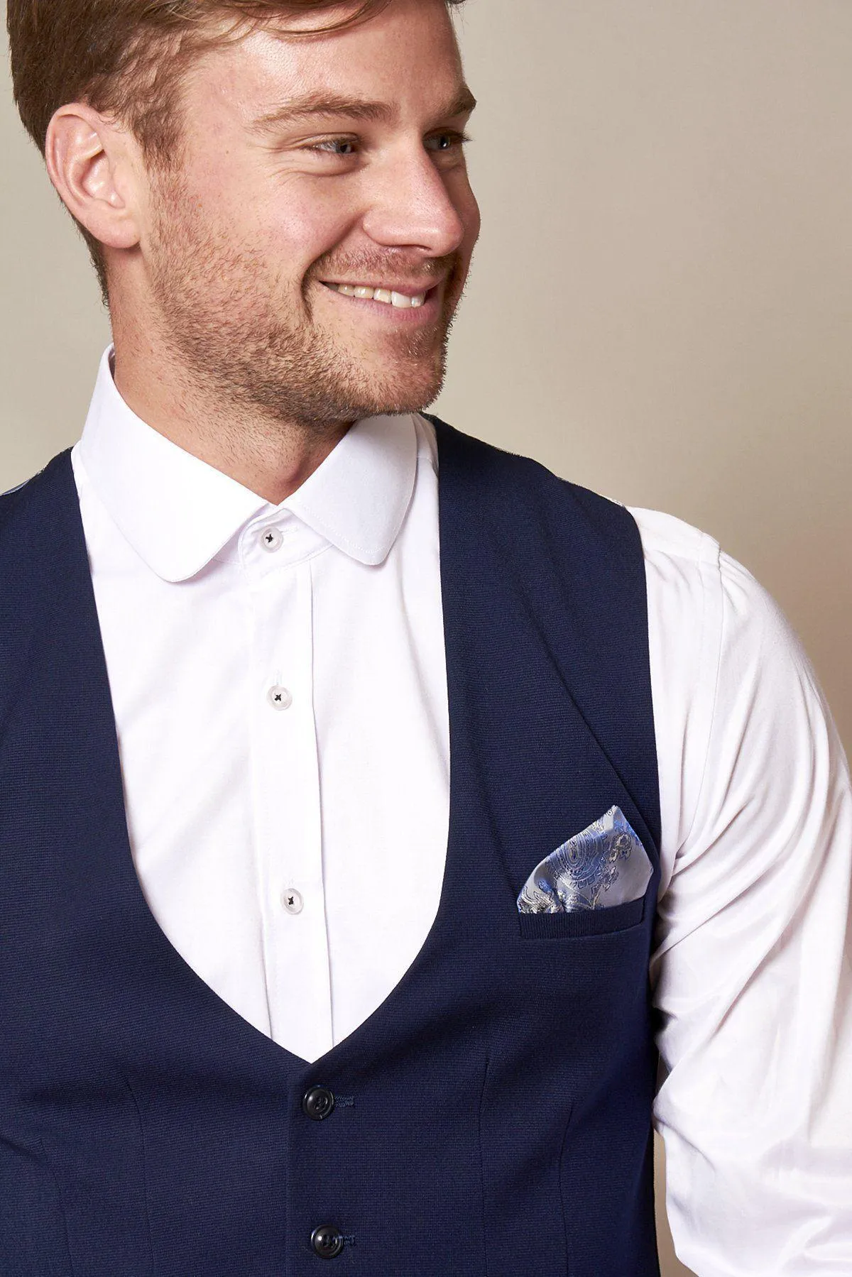 KELLY - Royal Blue Single Breasted Waistcoat