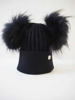 Kids Classic Double Hat Black